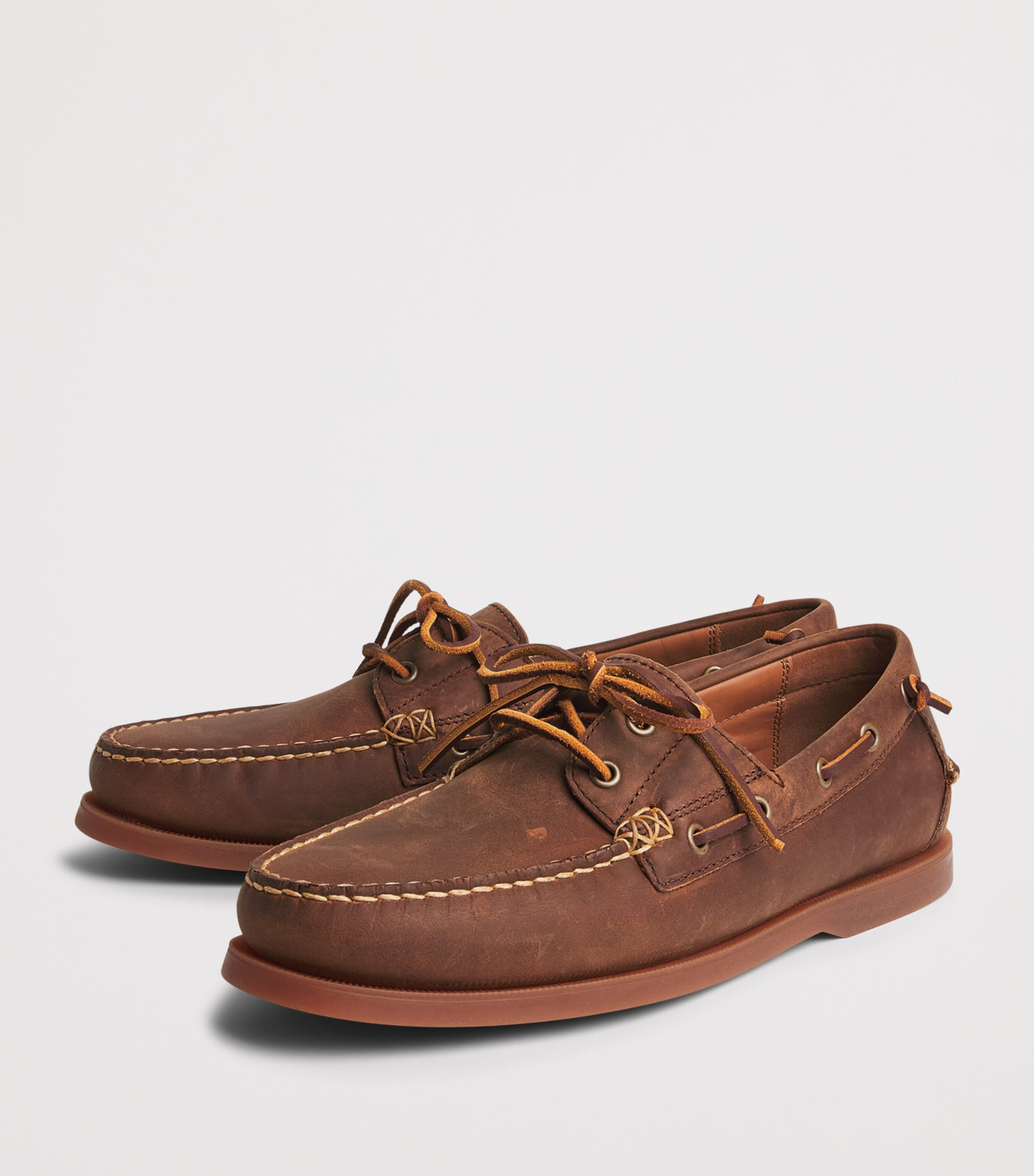 Polo Ralph Lauren Leather Merton Boat Shoes Deep Saddle Image 3