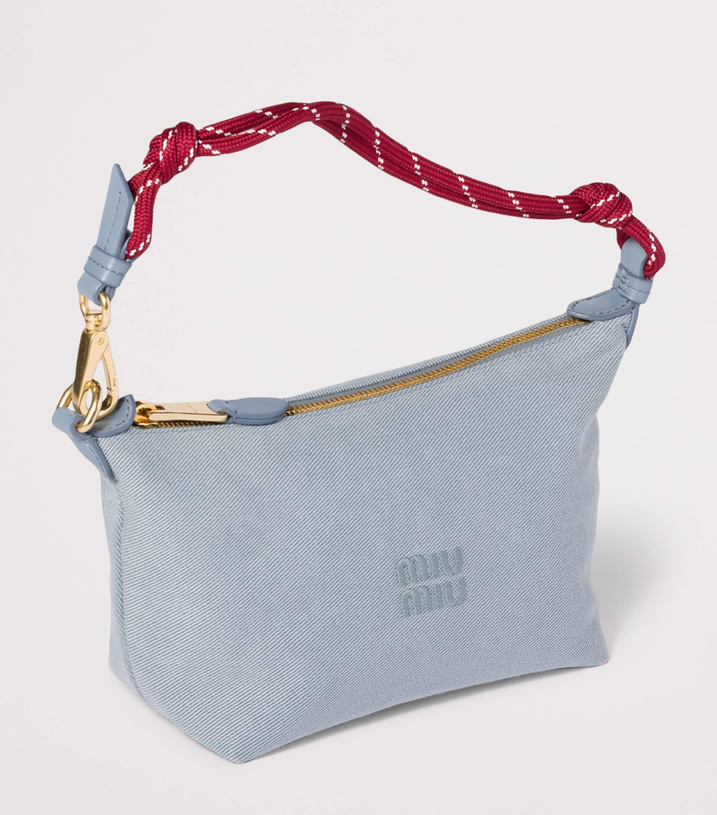 Miu Miu Cotton Gabardine Logo Pouch Image 2