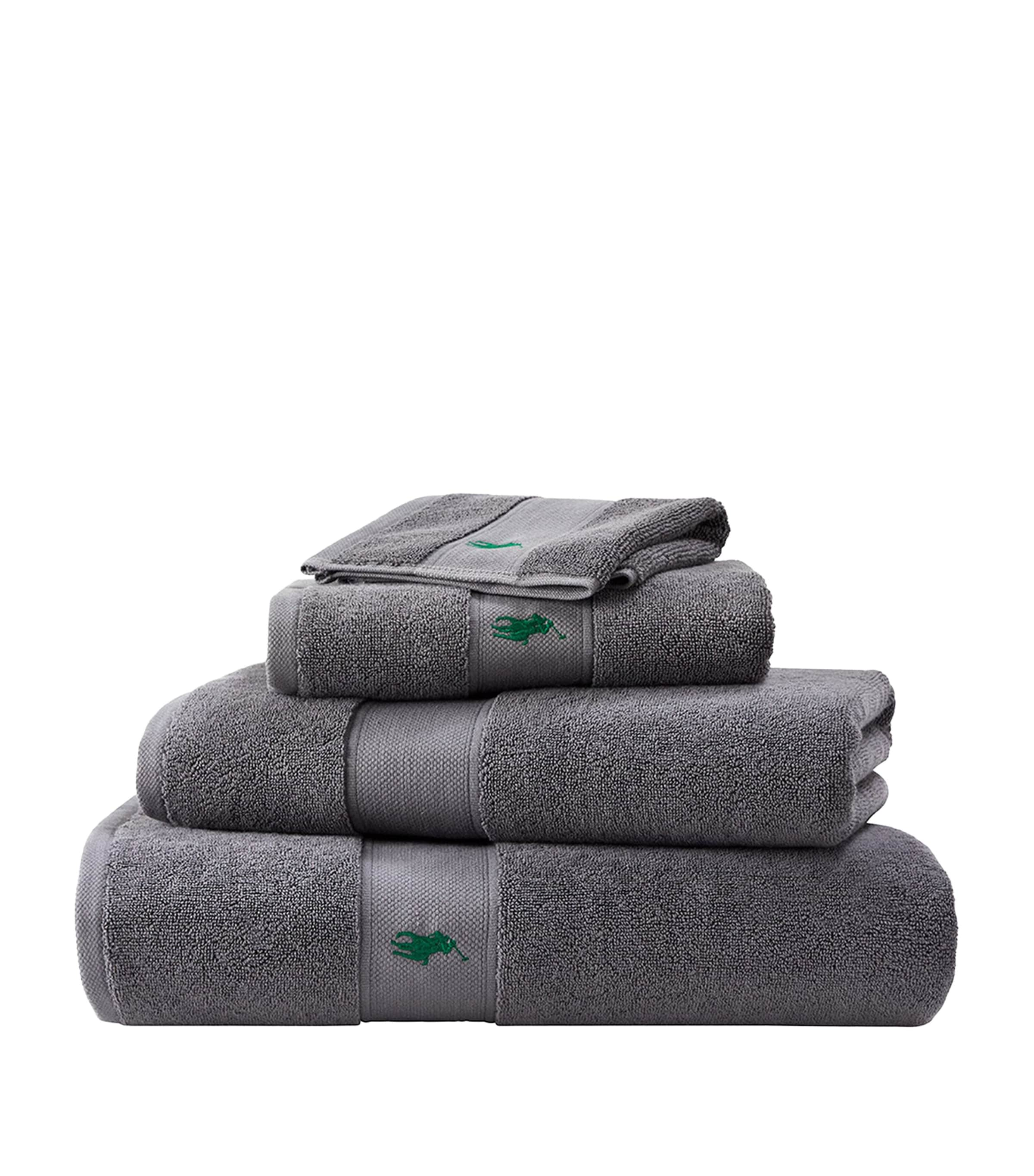 Ralph Lauren Polo Player Hand Towel In Grey