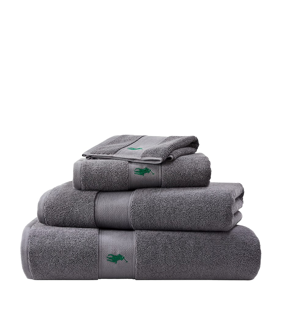 Polo Player Hand Towel (50cm x 100cm) BARCLAY HEATHER Image 1