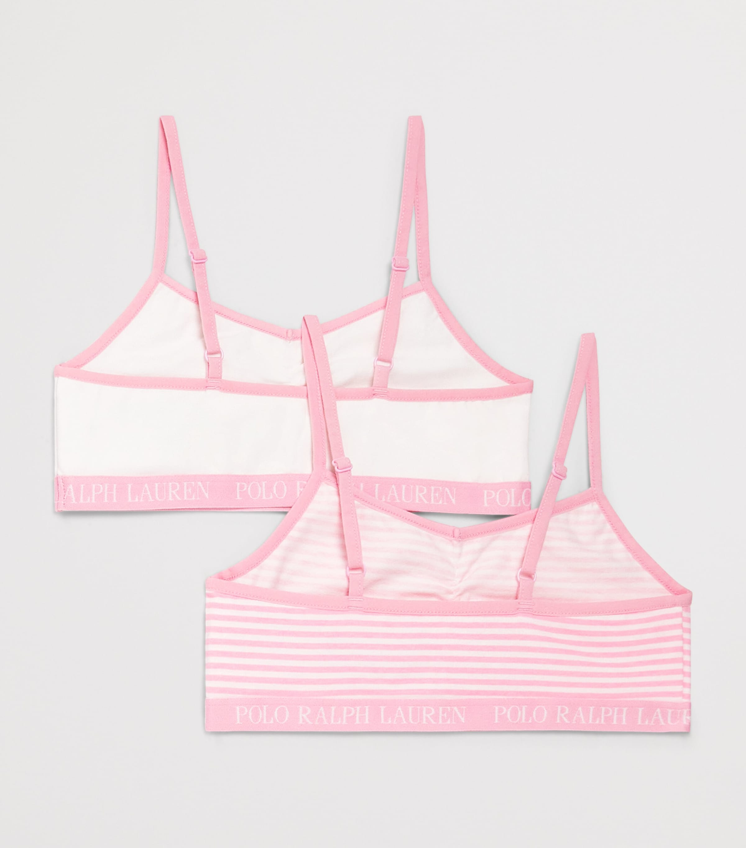 Ralph Lauren Kids Stretch-Cotton Bralette - Pack of 2 (7-14 Years) Adg Carmel Pink Image 2