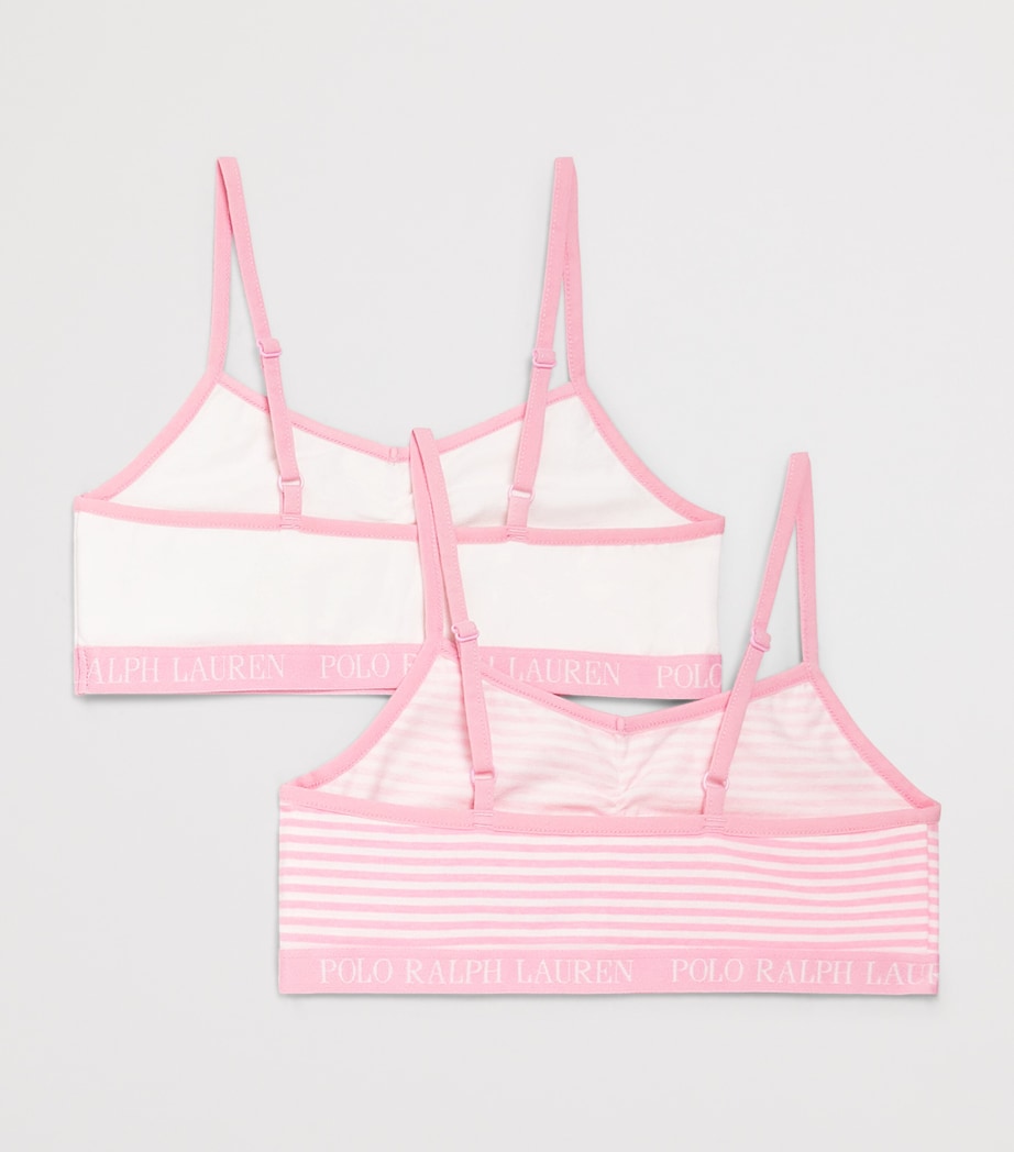 Ralph Lauren Kids Stretch-Cotton Bralette - Pack of 2 (7-14 Years) Adg Carmel Pink Image 2