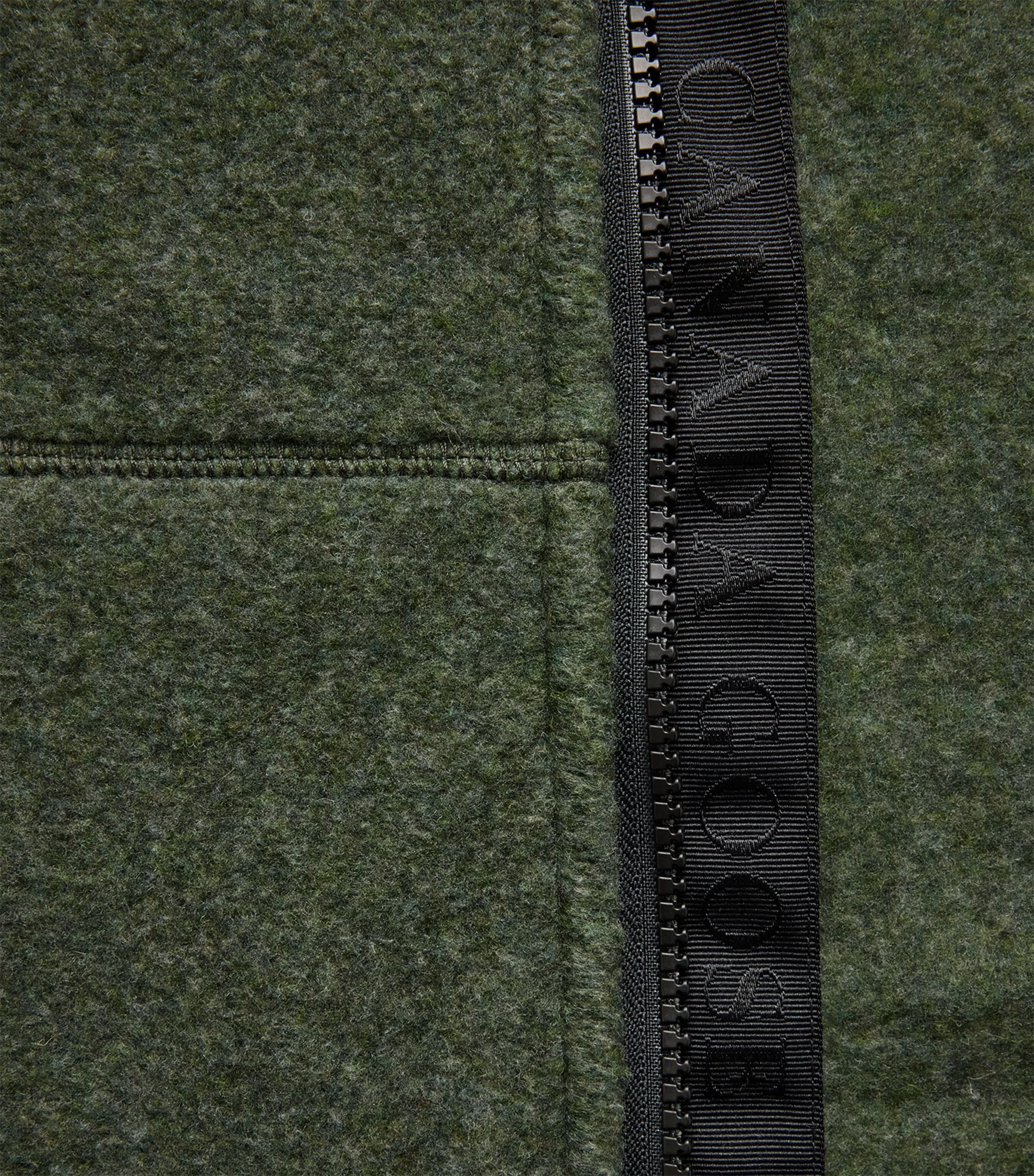 Canada Goose Mens Wool-Blend Fleece Chilliwack Bomber Jacket Moss Khaki Image 6