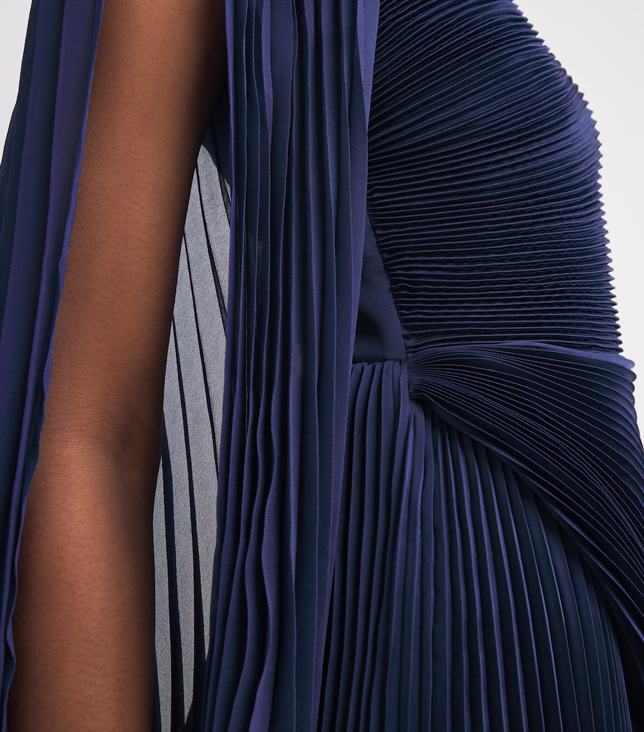 Pleated Aurelie Mini Dress B401 MIDNIGHT BLUE Image 6