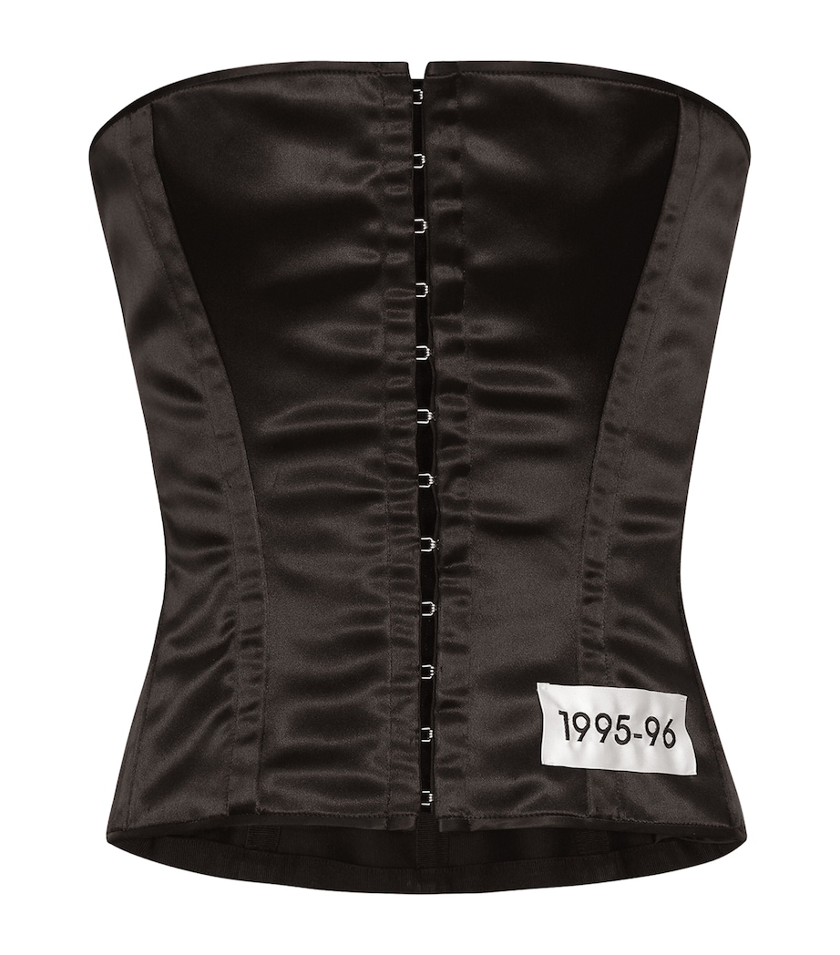 Satin Corset Top N0000-BLACK Image 1