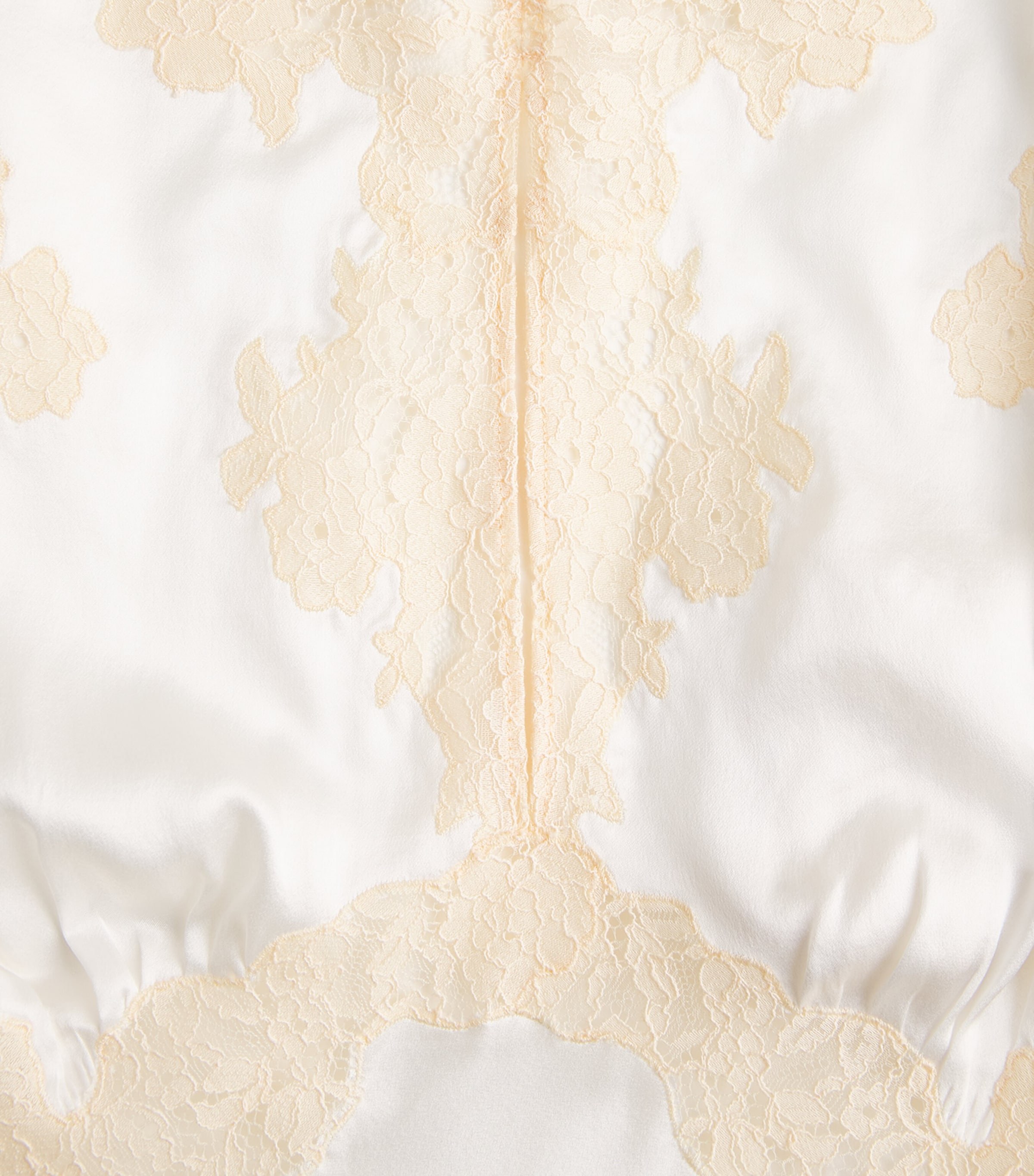 DÔEN Womens Silk Lace-Trim Junia Mini Dress Salt Image 6