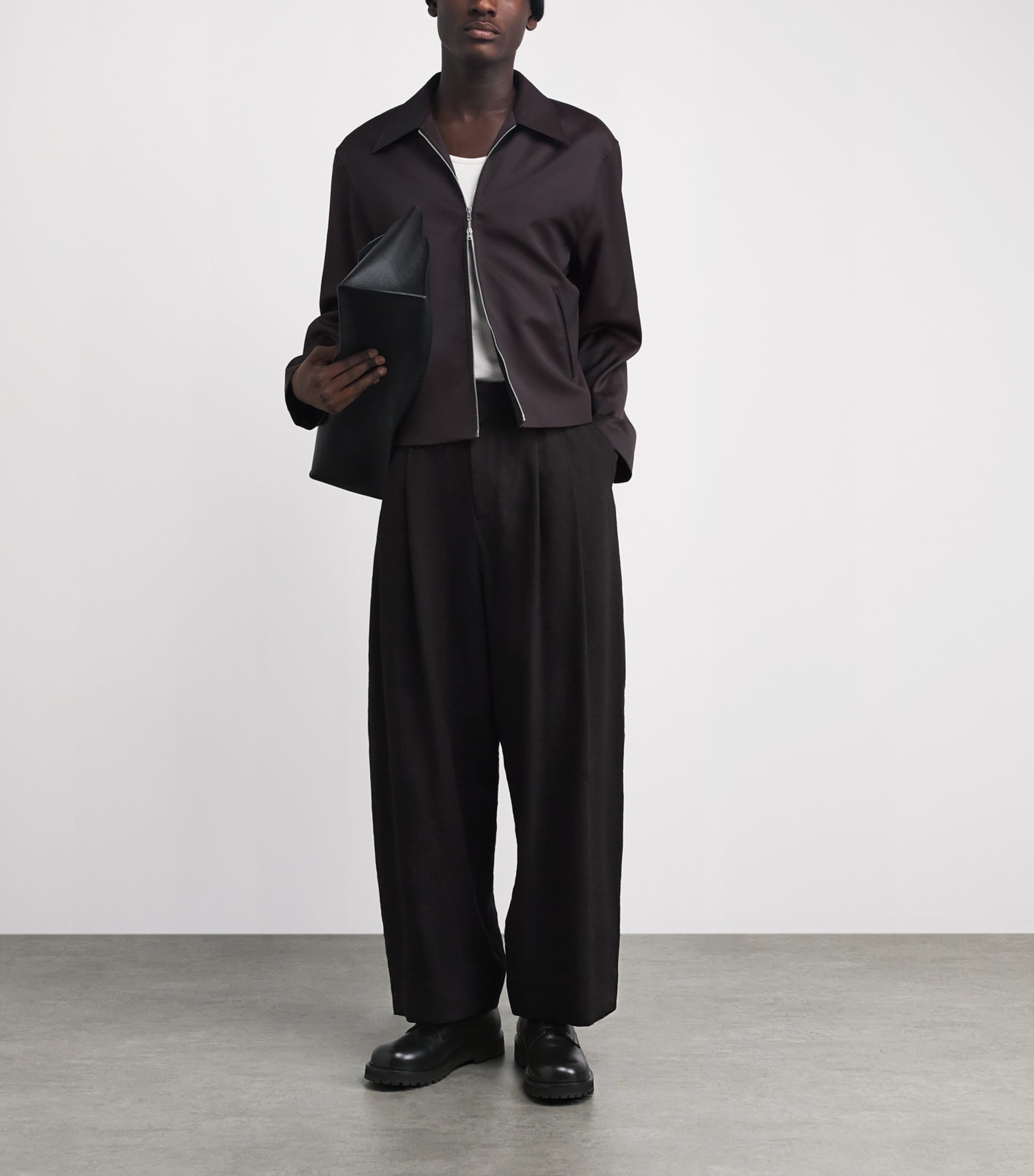 Leather Jackson Derby Shoes BLACK Image 4