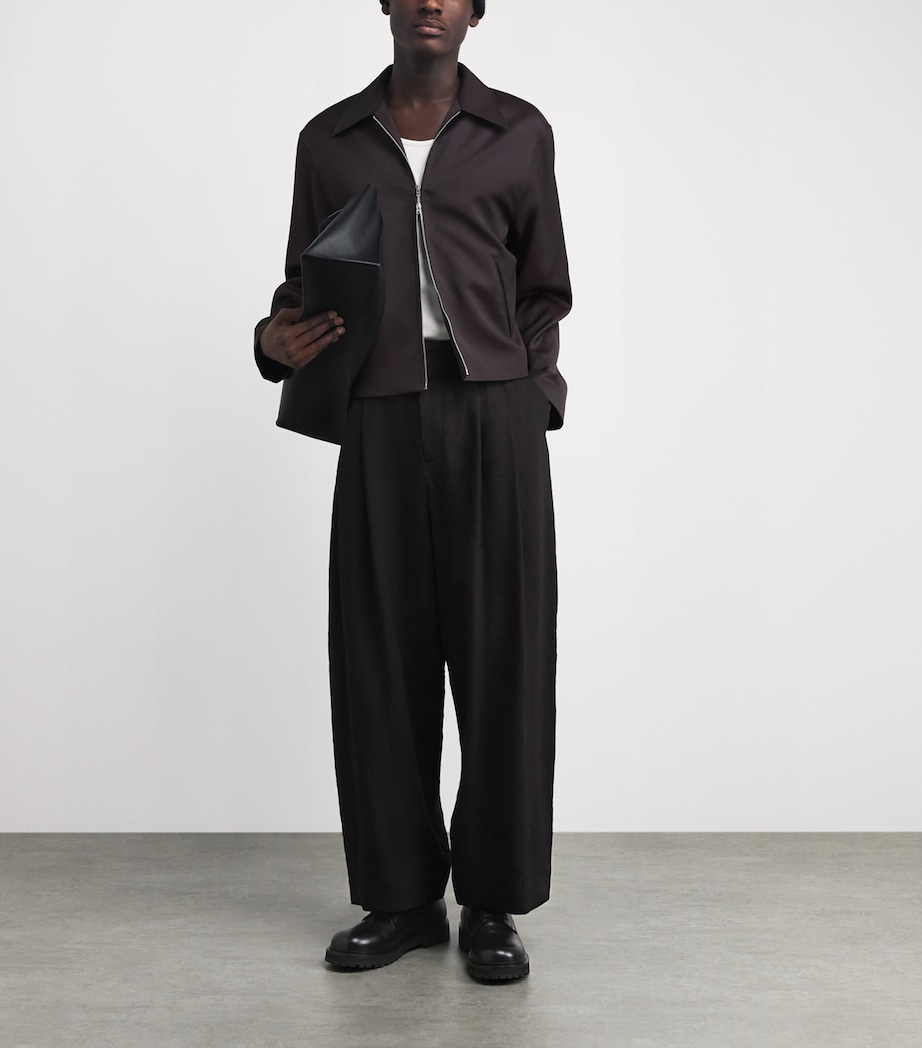 Leather Jackson Derby Shoes BLACK Image 4