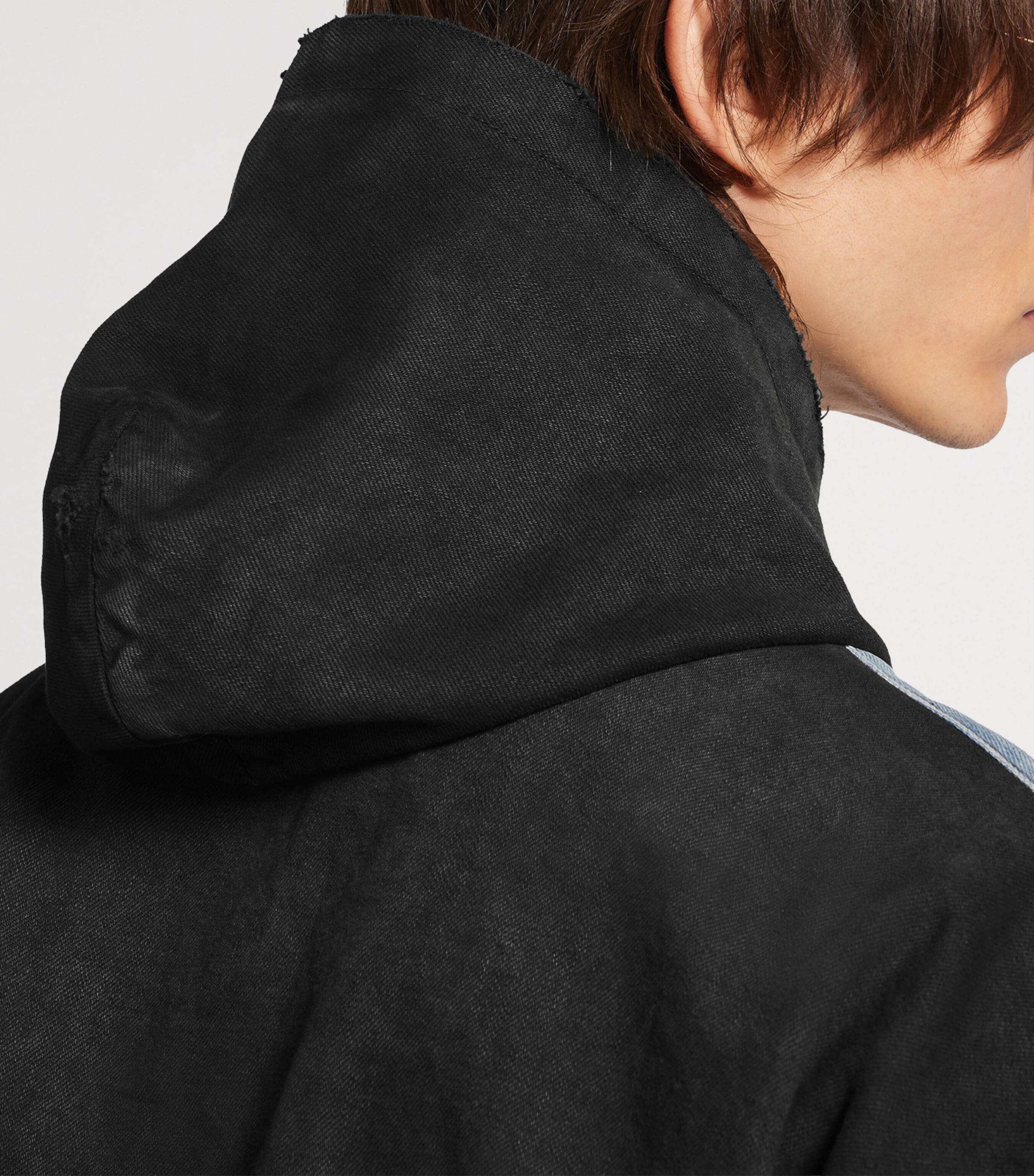 Balenciaga Mens Oversized Contrast-Detail Denim Jacket Image 6