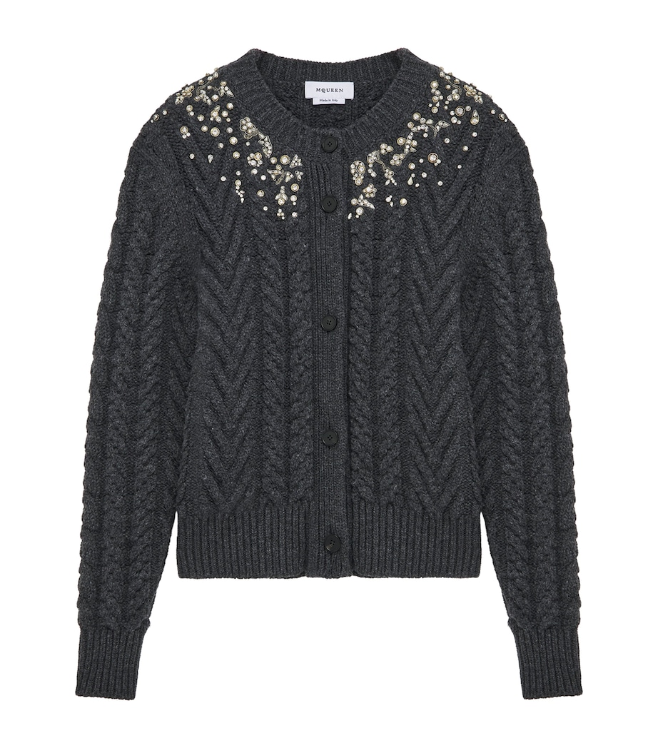 Wool-Cashmere Embellished Cardigan 1391 Image 1