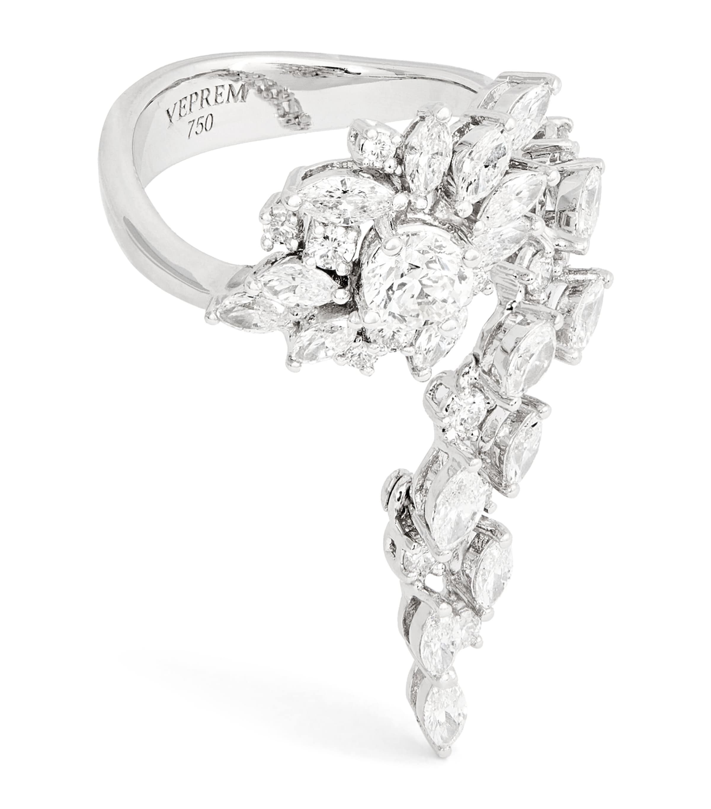 Yeprem White Gold And Diamond Reign Supreme Ring In White