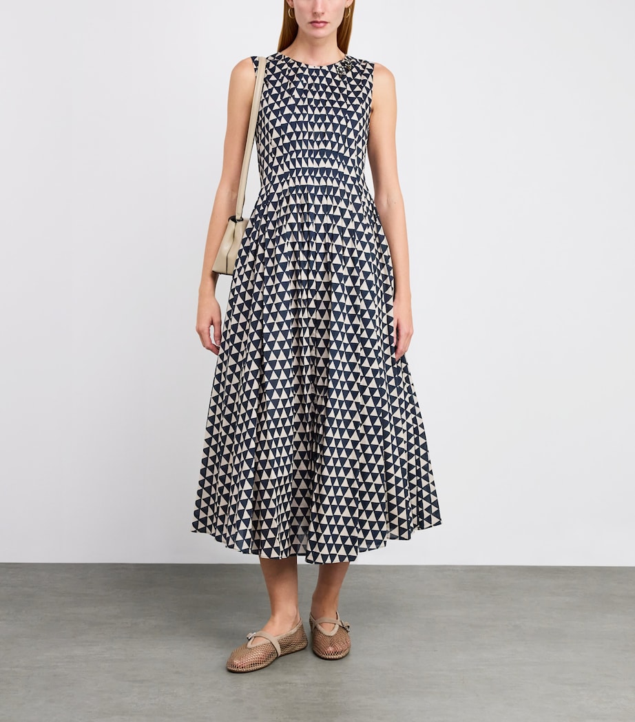 Cotton Voile Printed Midi Dress ULTRAMARINE Image 2