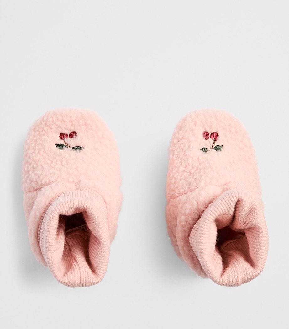 KONGES SLOJD Fleece Safa Booties (6-18 Months) Rose Smoke Image 2