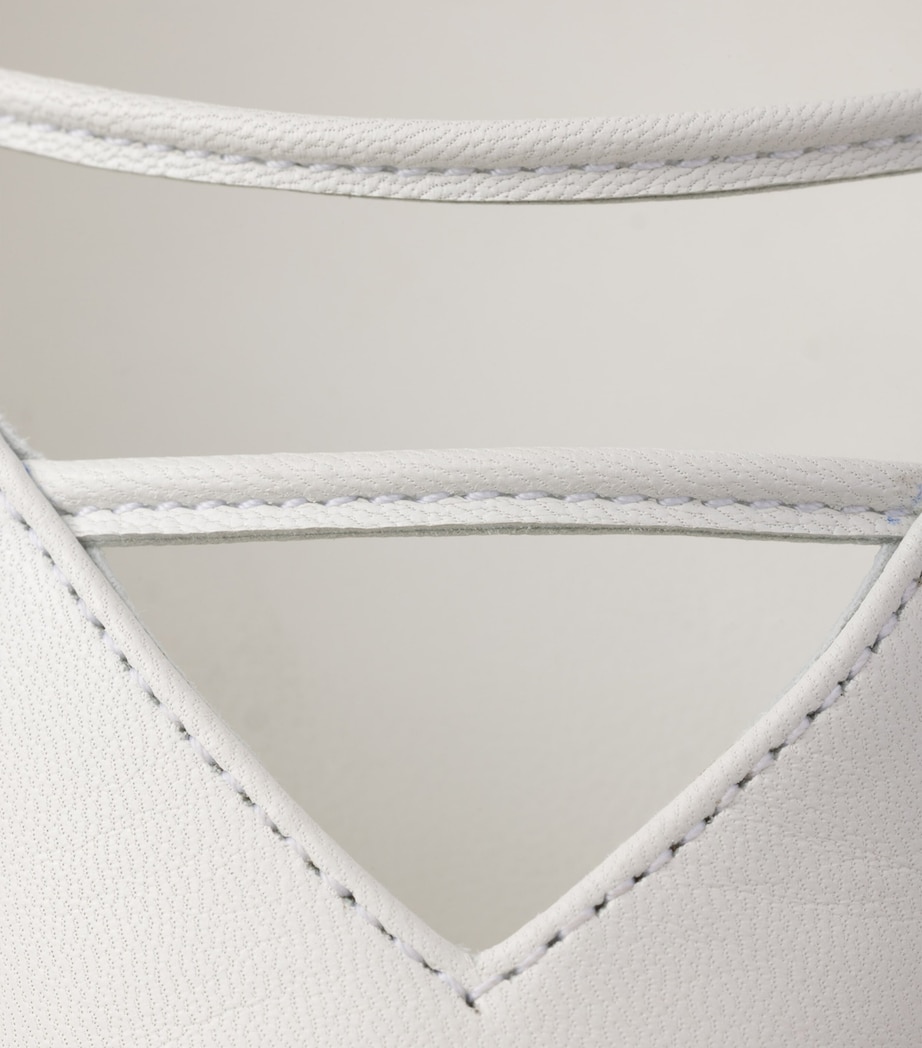 Prada Leather Bow-Detail Pumps 100 White Image 6