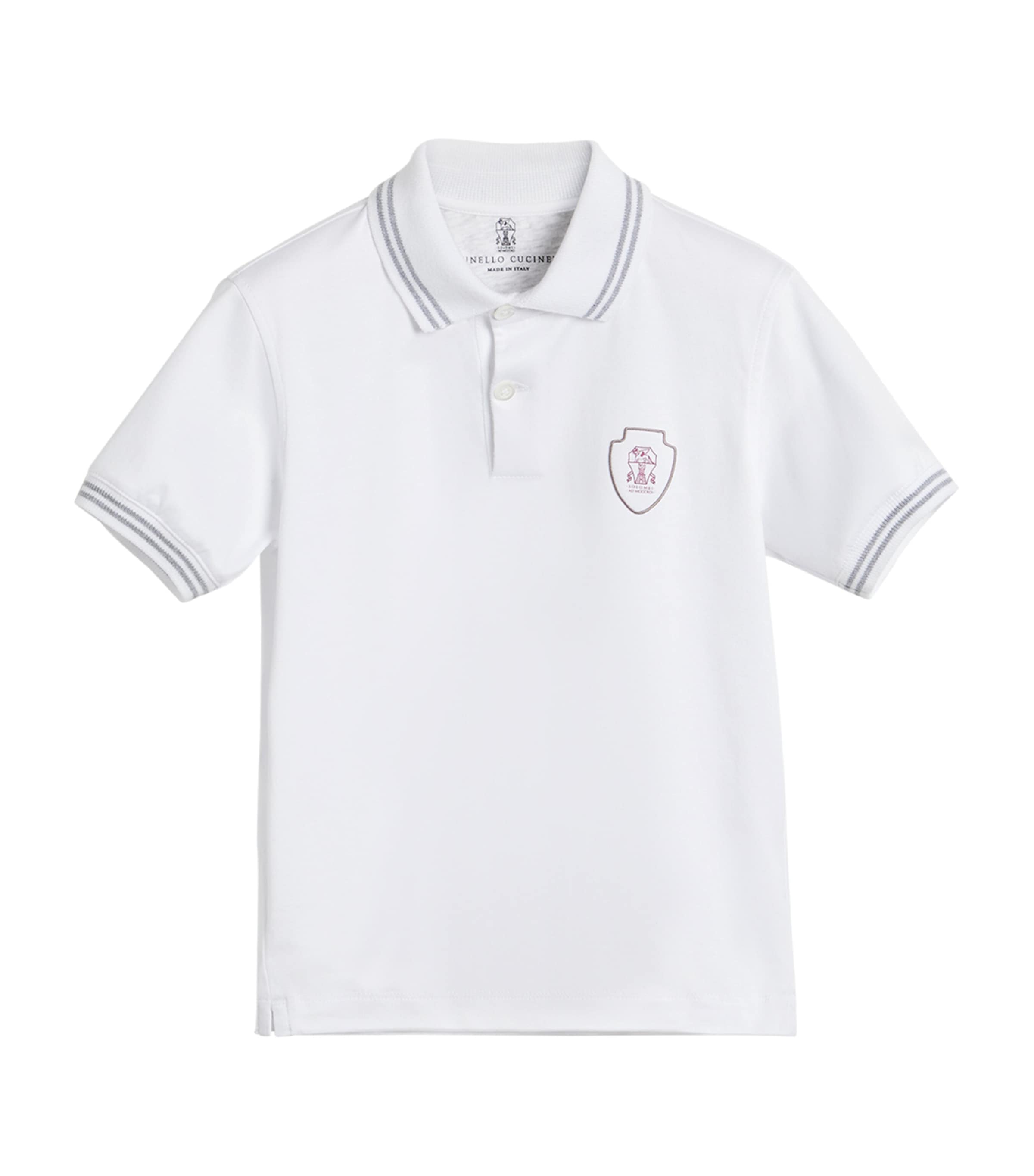 Brunello Cucinelli Jersey Polo Shirt In White