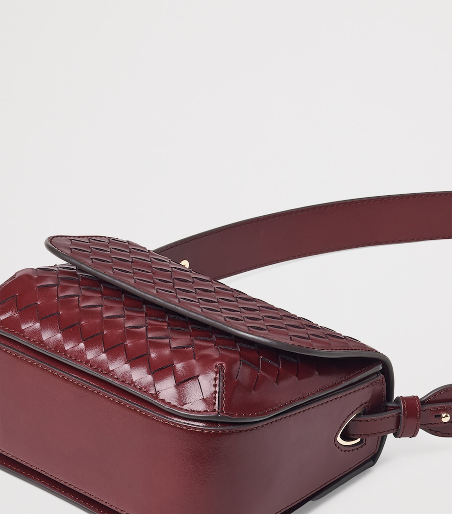 Leather Ella Cross-Body Bag BURGUNDY Image 6