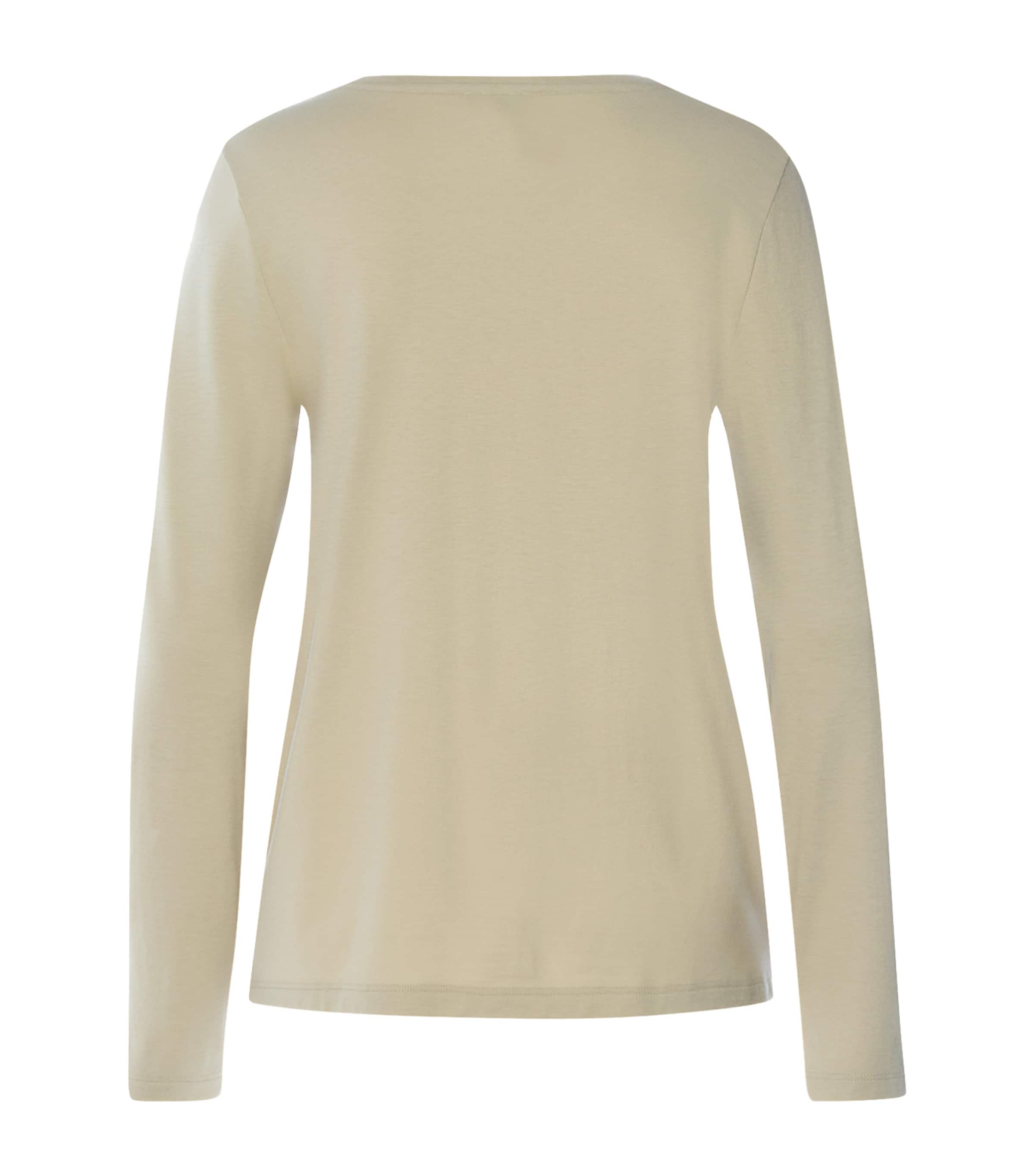 Hanro Womens Stretch-Cotton Long-Sleeve Sleep & Lounge T-Shirt Olive Stem Image 5
