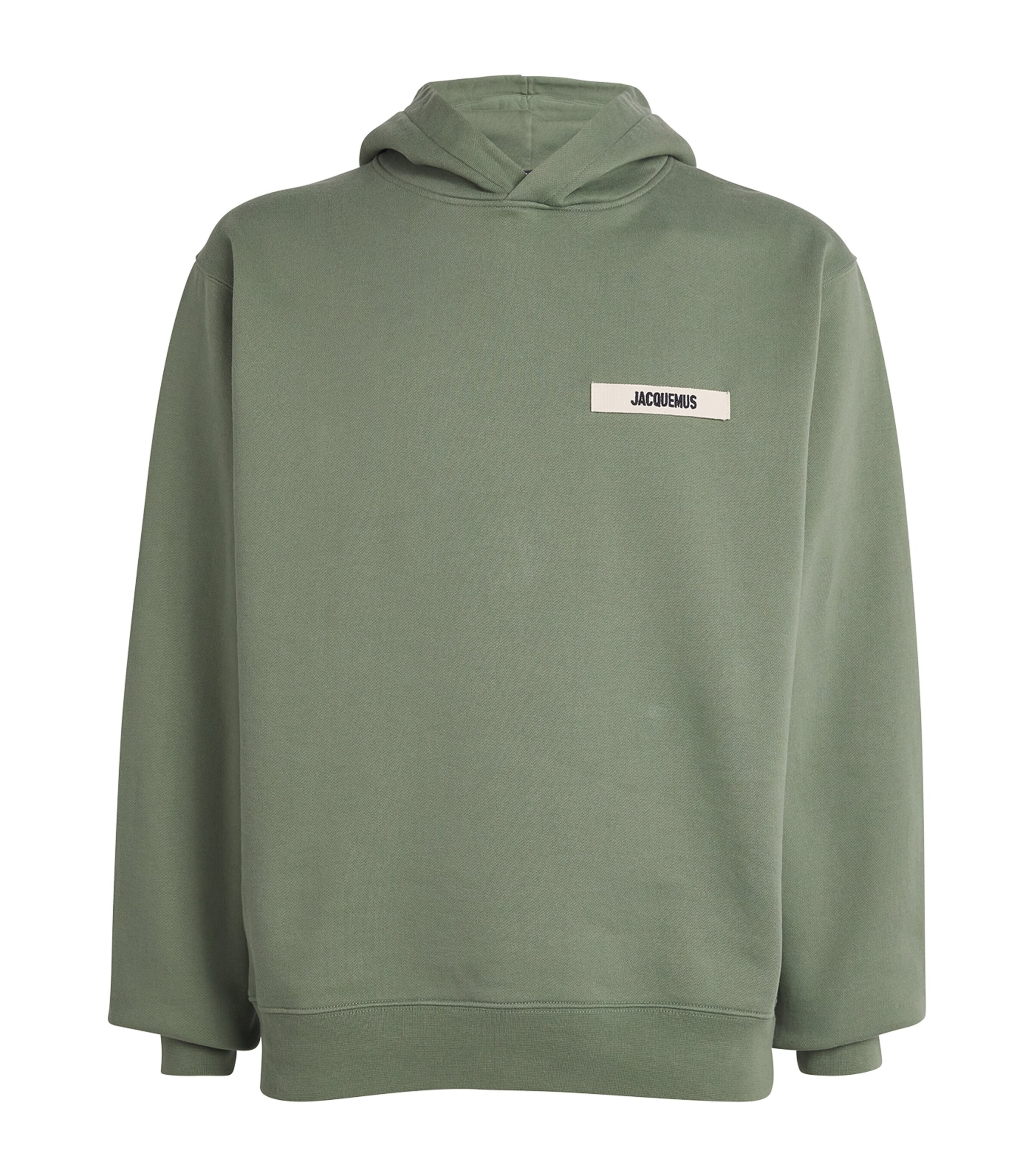 Jacquemus Light Green La Hoodie Gros Grain Cotton Hoodie In Green