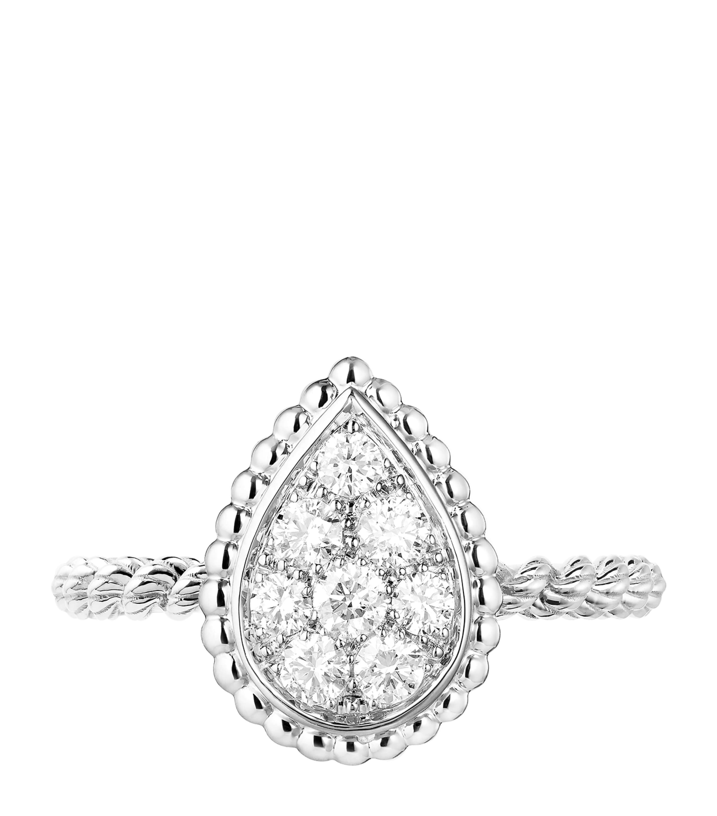 Small White Gold and Diamond Serpent Bohème Motif Ring WHITE GOLD Image 3