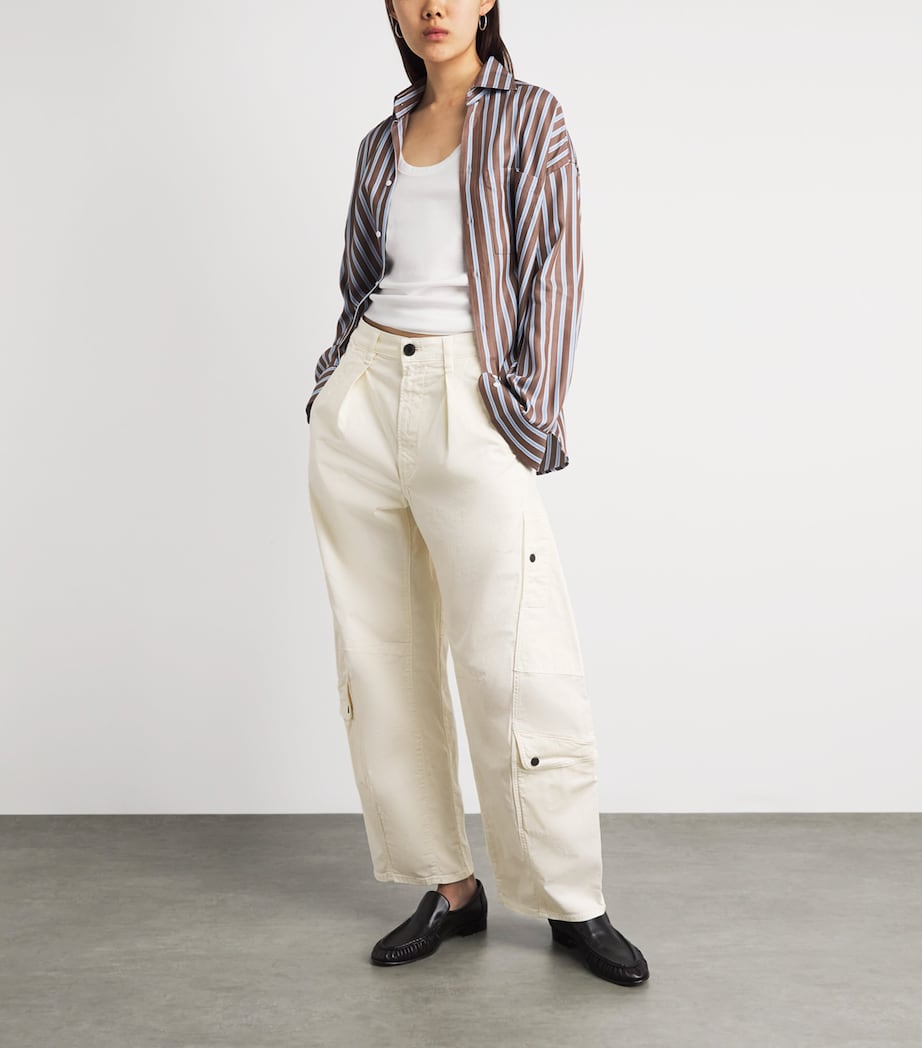 Citizens of Humanity Womens Organic Cotton Flight Trousers Plaster Image 2