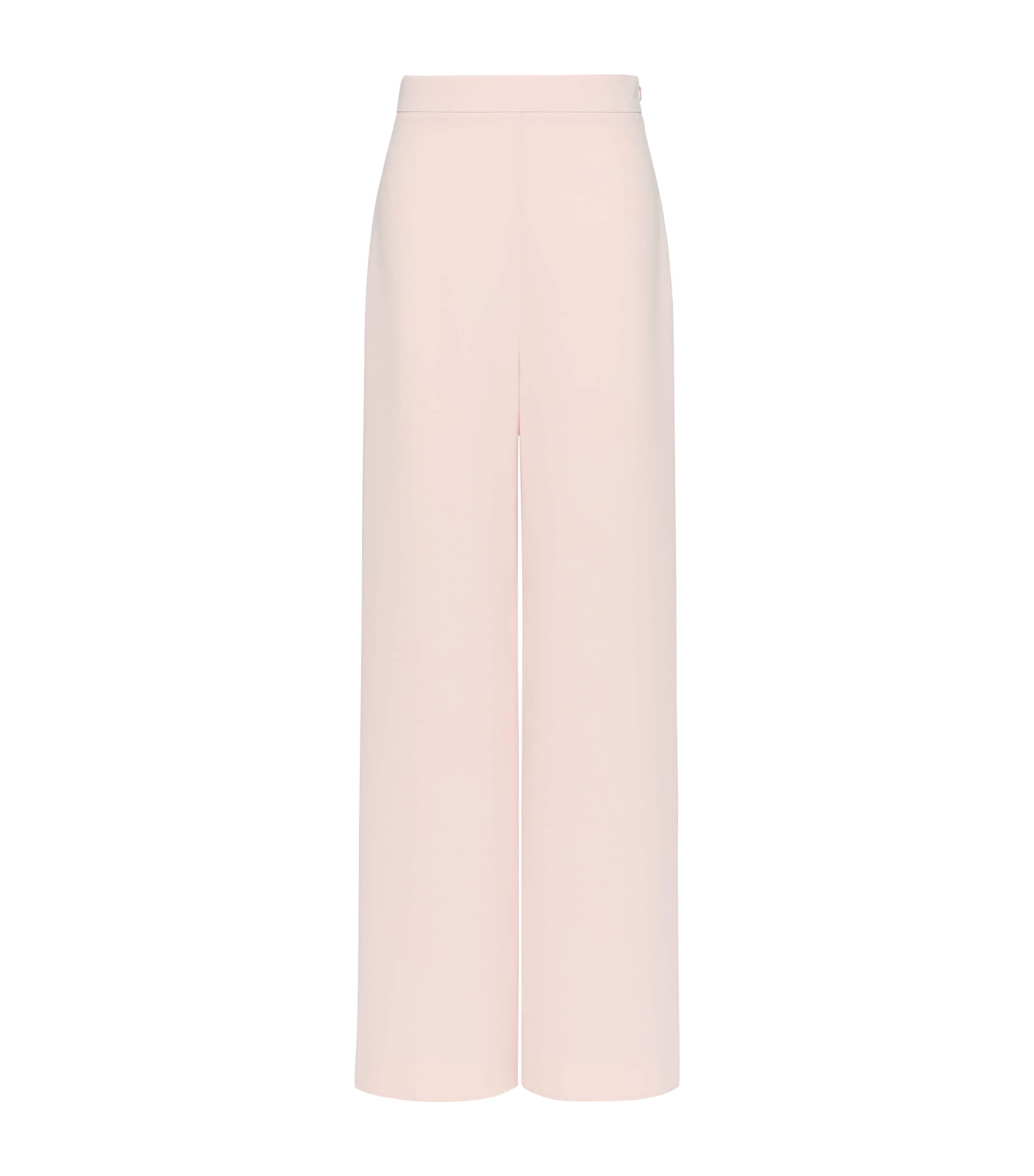 Max Mara Womens Wide-Leg Tailored Trousers Pink Image 1