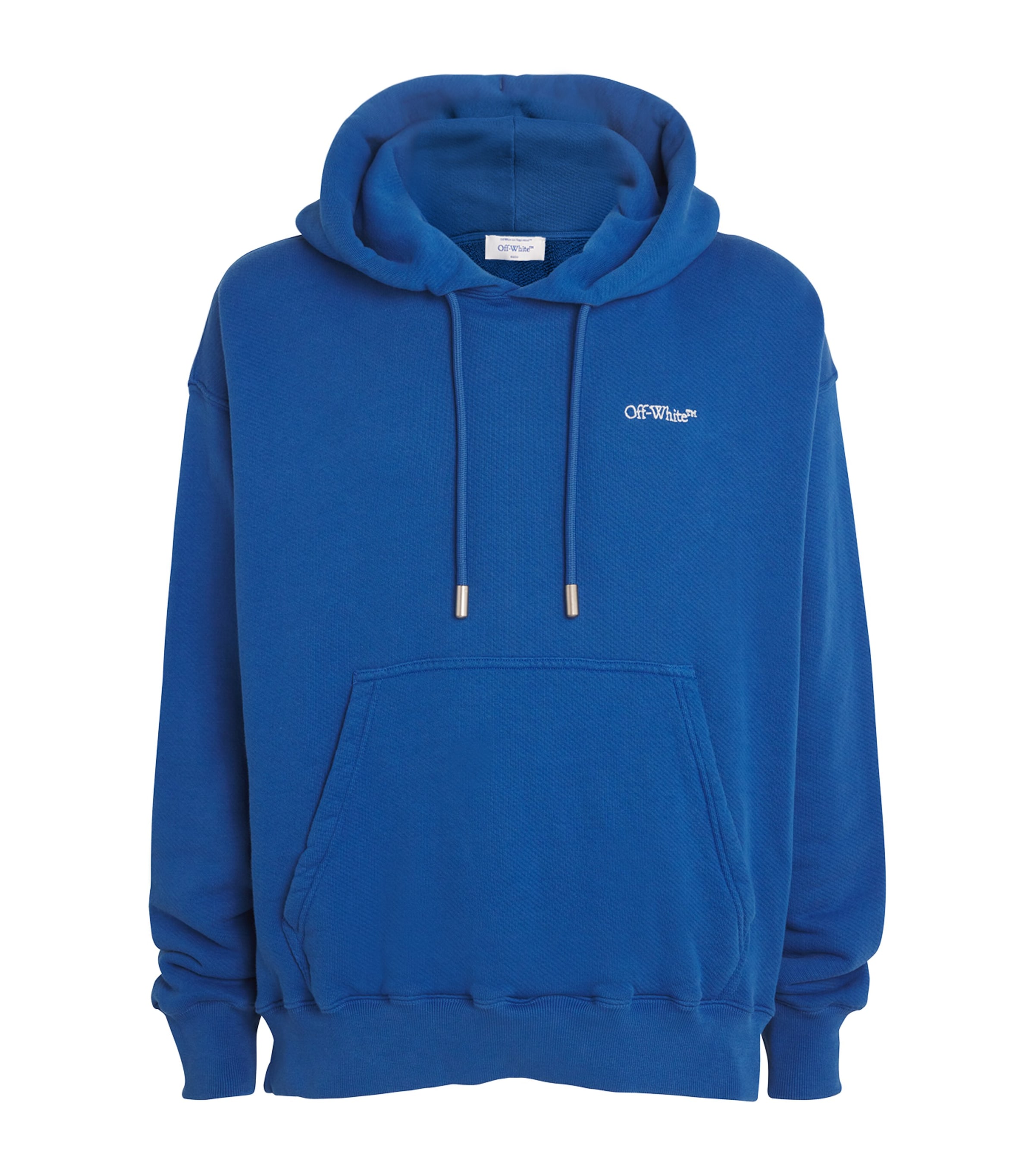 Shop Off-white Cotton Bookish Skate Hoodie In Blue