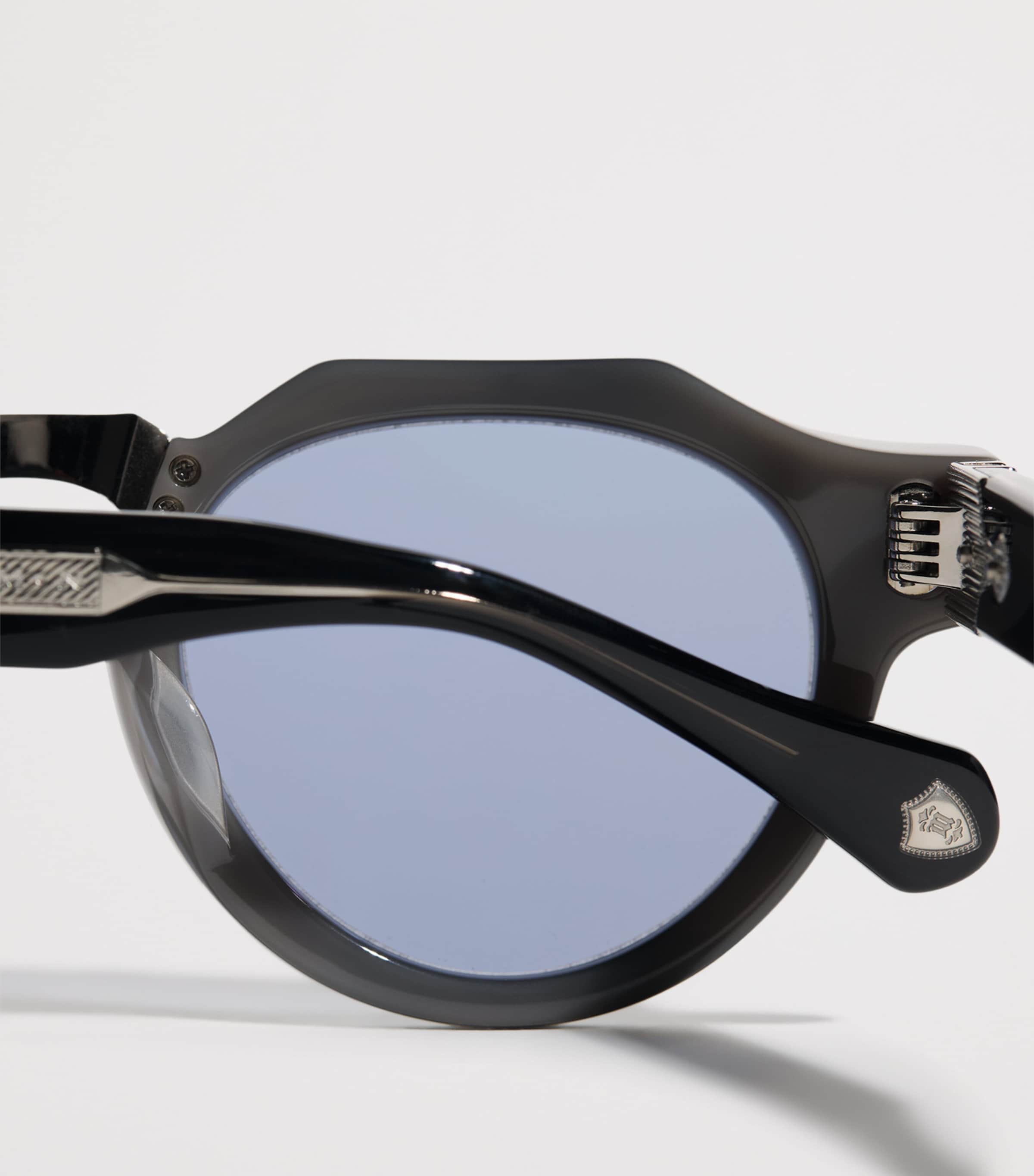 Matsuda M1037 Round Sunglasses Smoke Gry Cobalt Blu Image 5