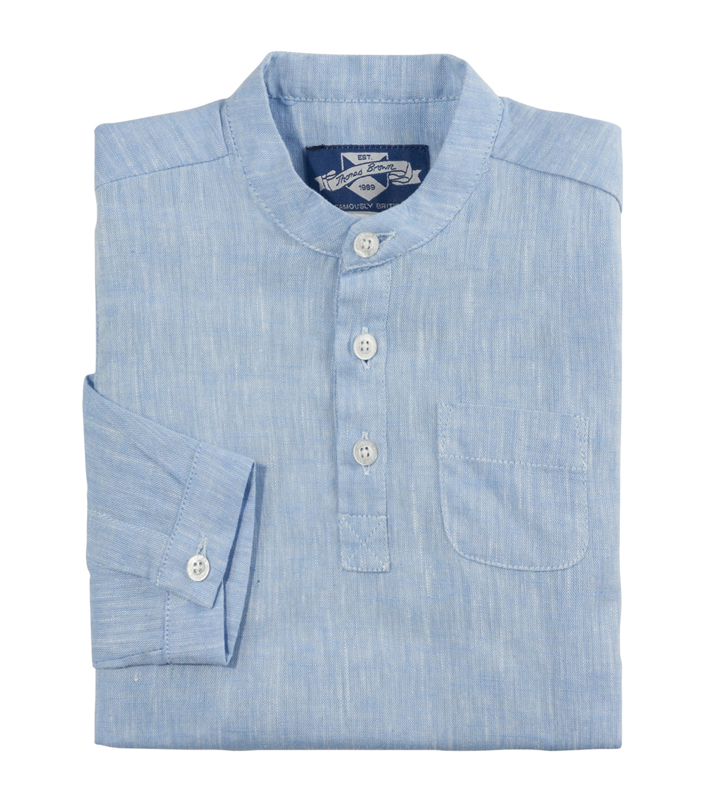 Trotters Cotton Oscar Shirt (3-24 Months) Pale Blue Image 4