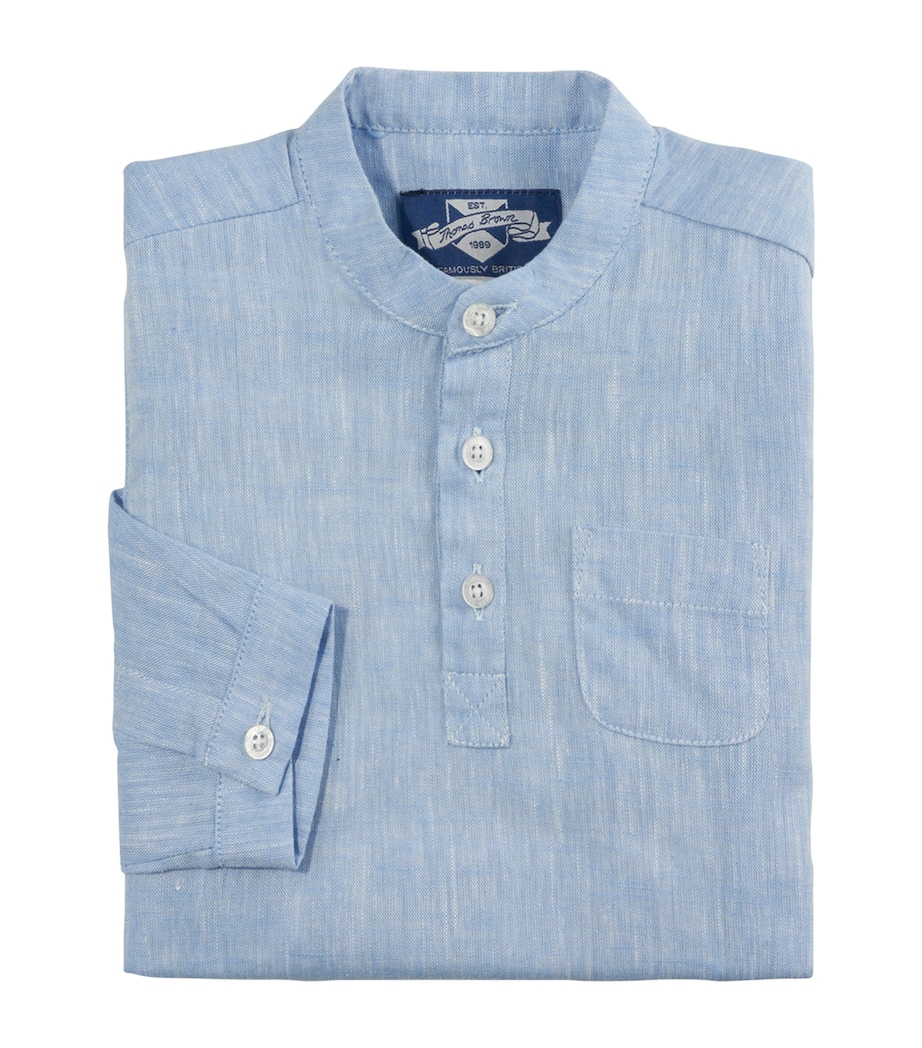 Trotters Cotton Oscar Shirt (3-24 Months) Pale Blue Image 4