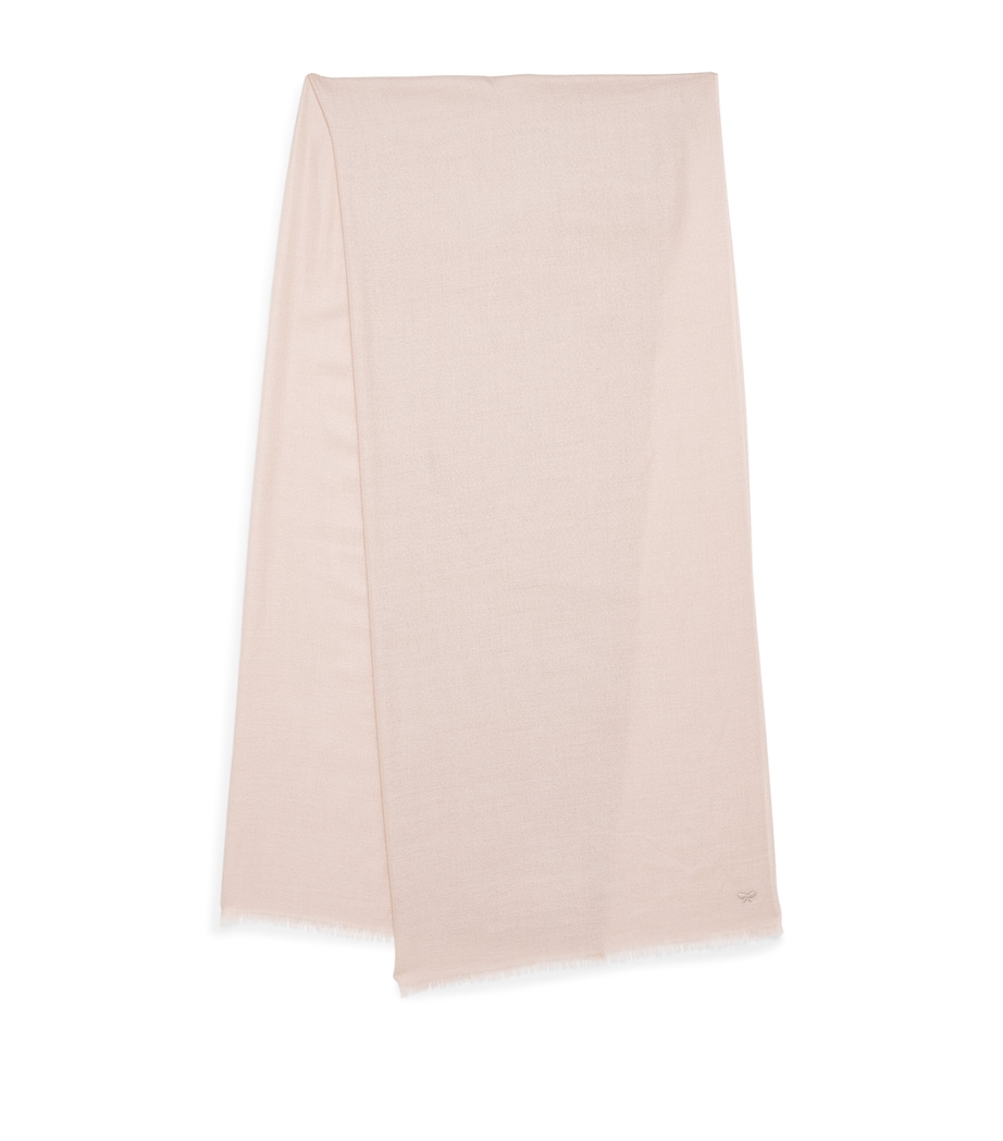 Cashmere-Silk Stole Scarf PINK Image 1