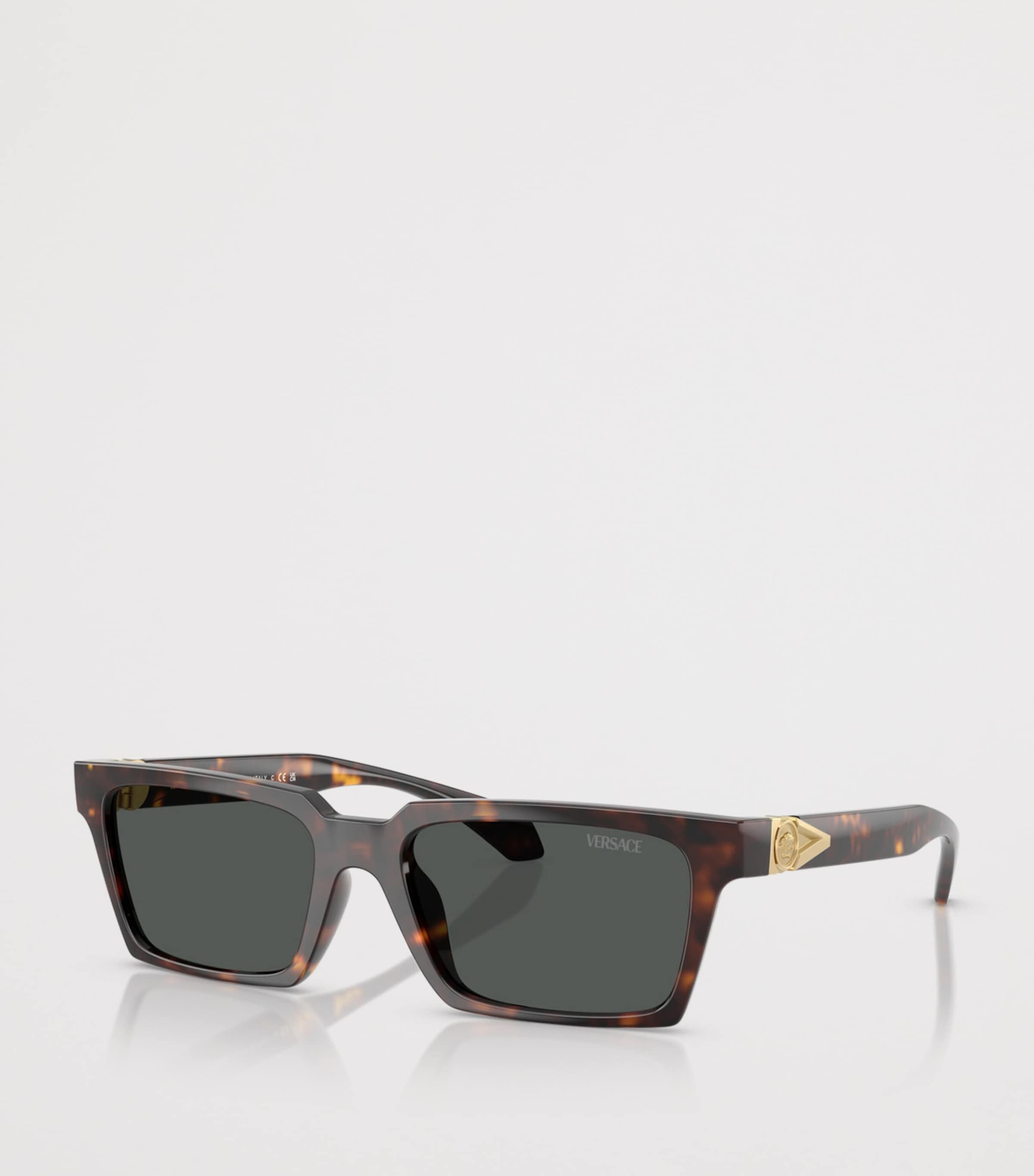 Versace Tortoiseshell Rectangular Sunglasses Image 2