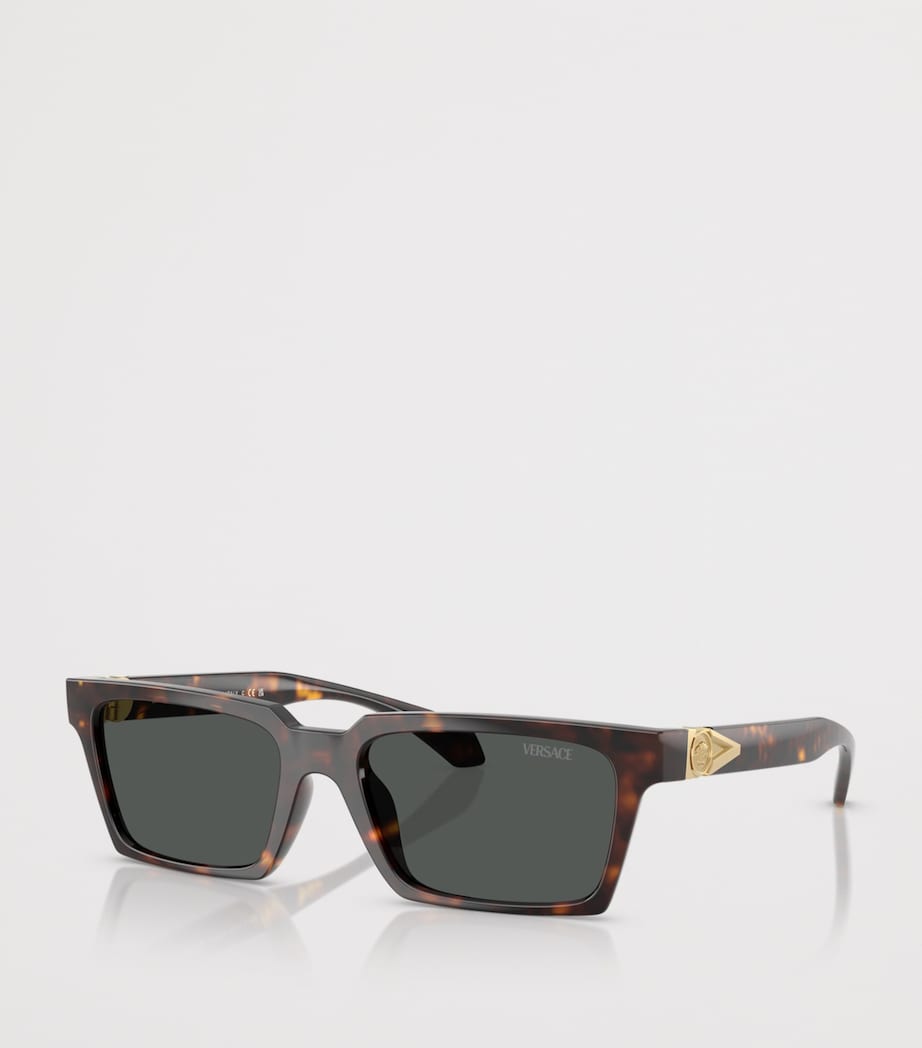 Versace Tortoiseshell Rectangular Sunglasses Image 2