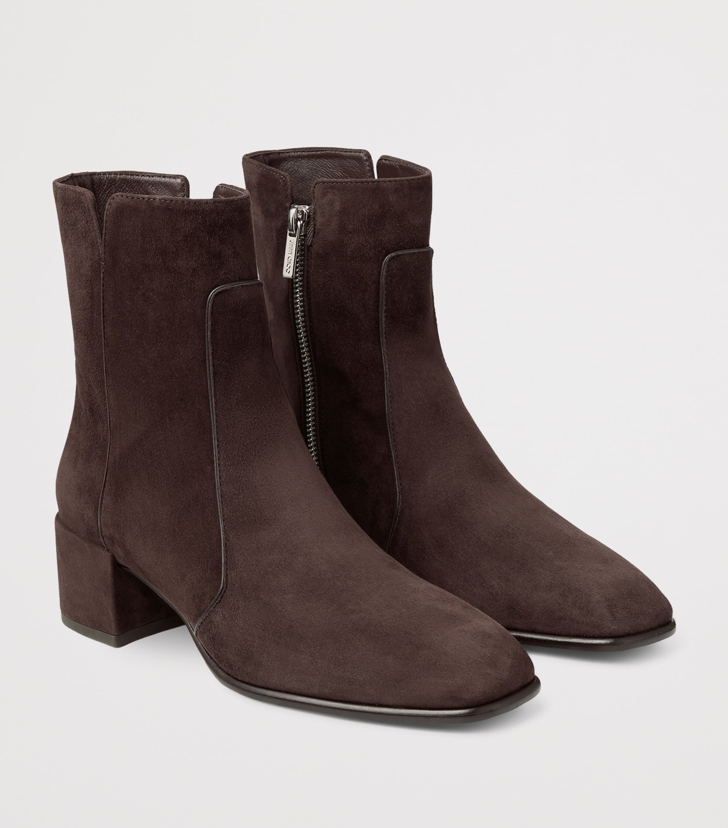 Jimmy Choo Eliot 45 Suede Ankle Boots Chocolate Image 2