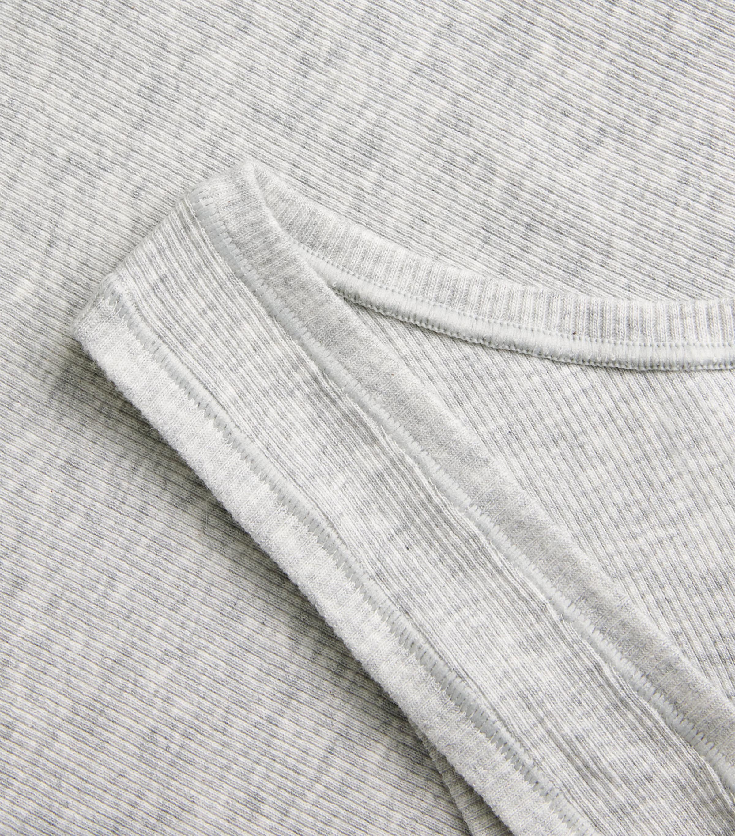 Stretch-Cotton Ribbed Tank Top LIGHT HEATHER GREY Image 4