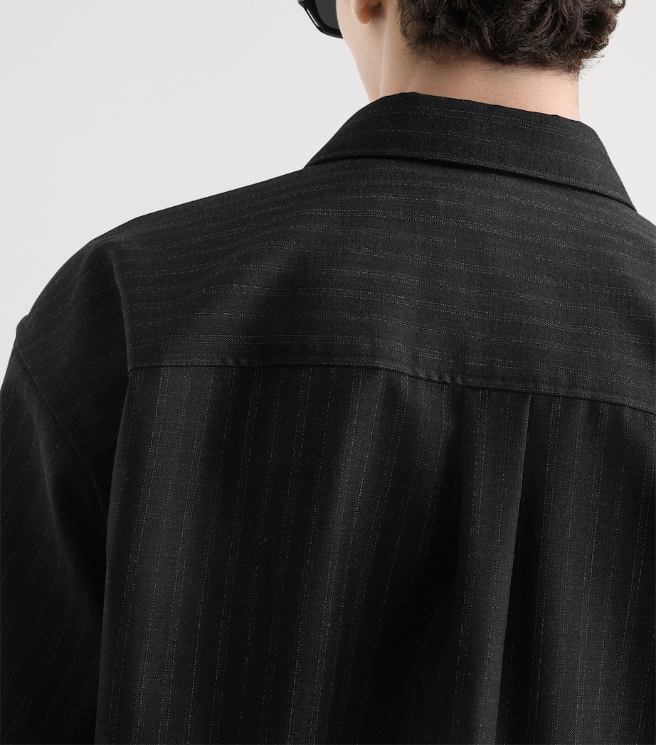 Virgin Wool-Blend Shirt S8051-STRIPED Image 4