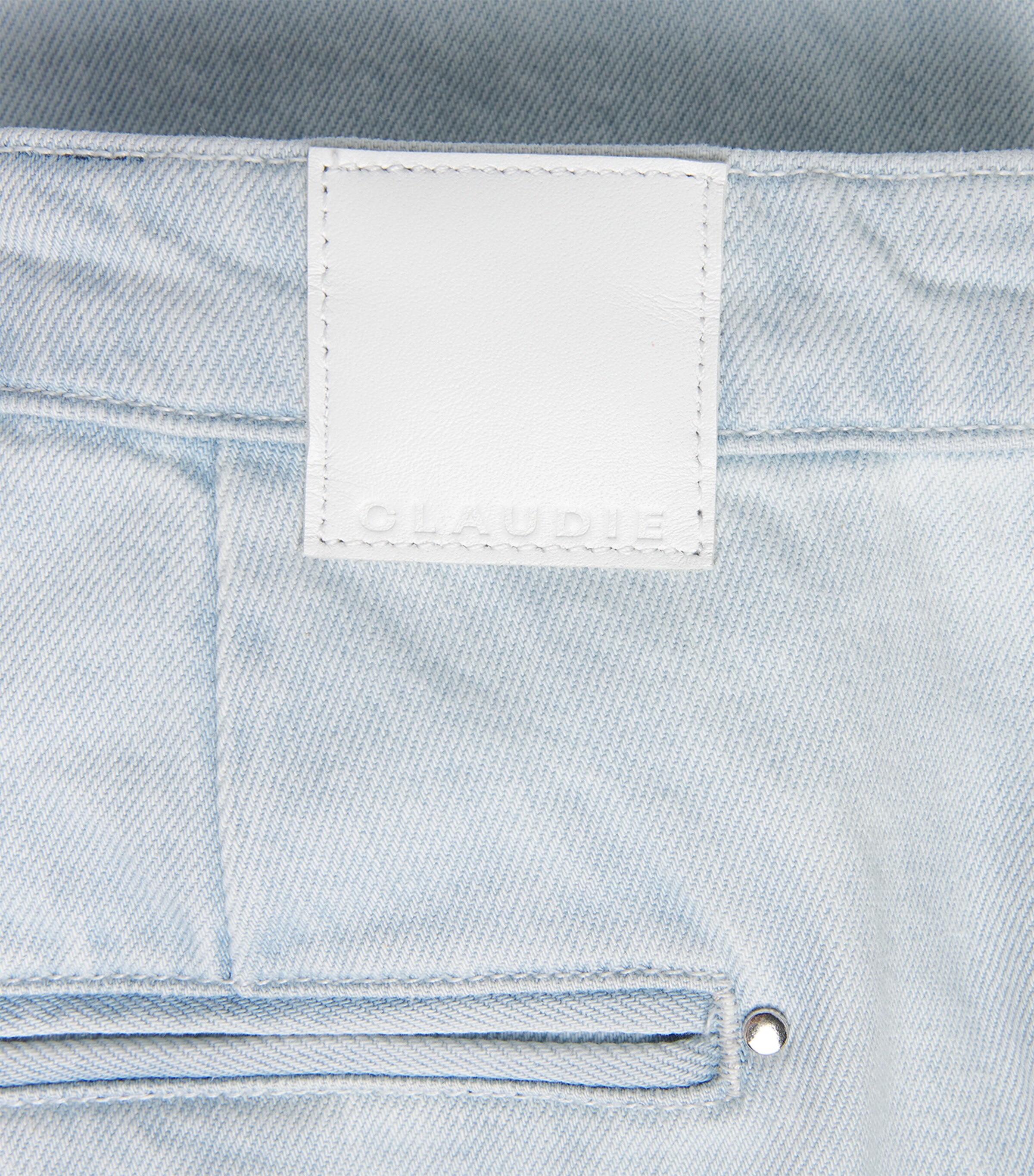 Claudie Pierlot Womens Sailor Wide-Leg Jeans Light Blue Denim Image 6