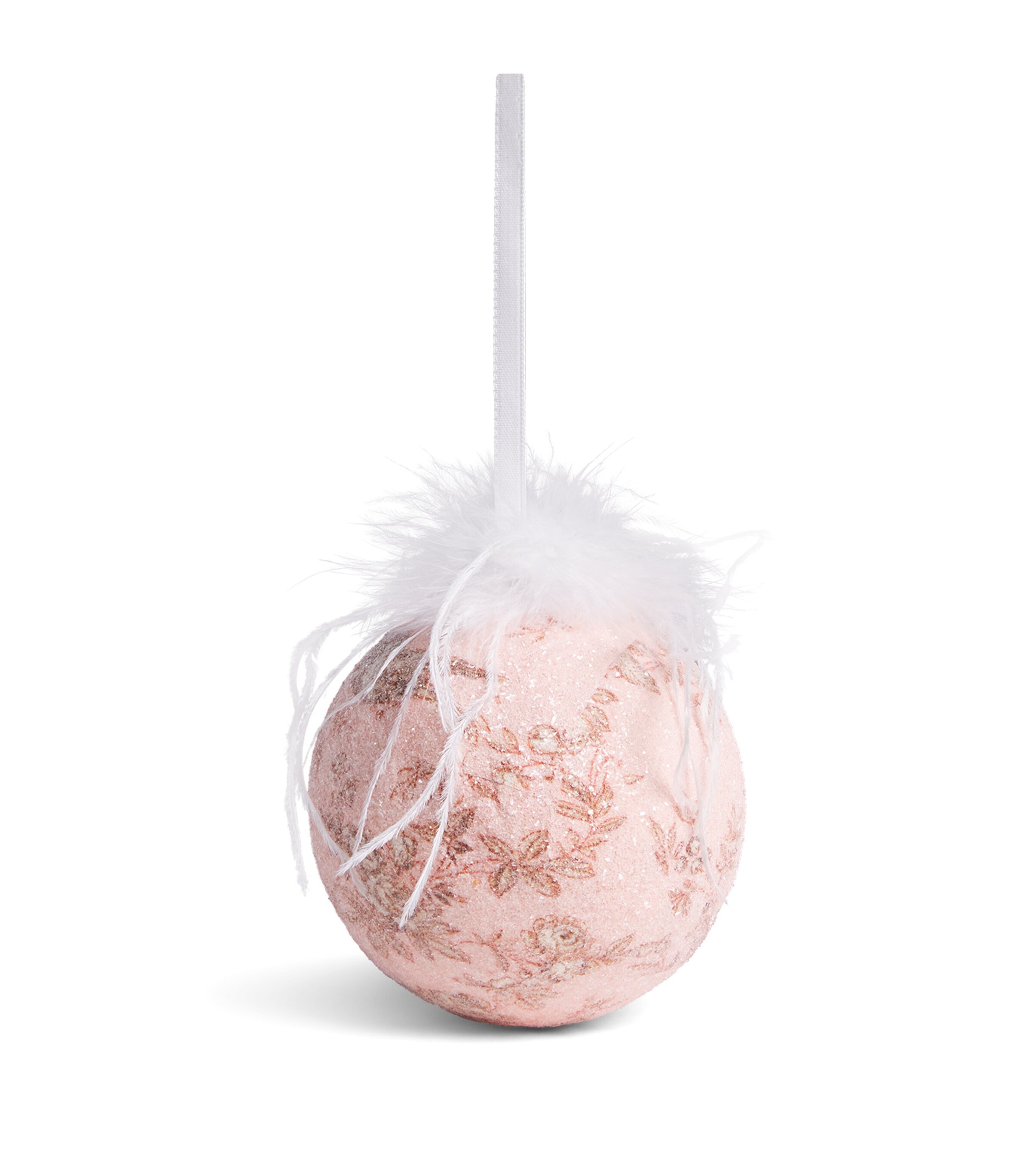 Harrods Glitter Bird Bauble Pink Image 1