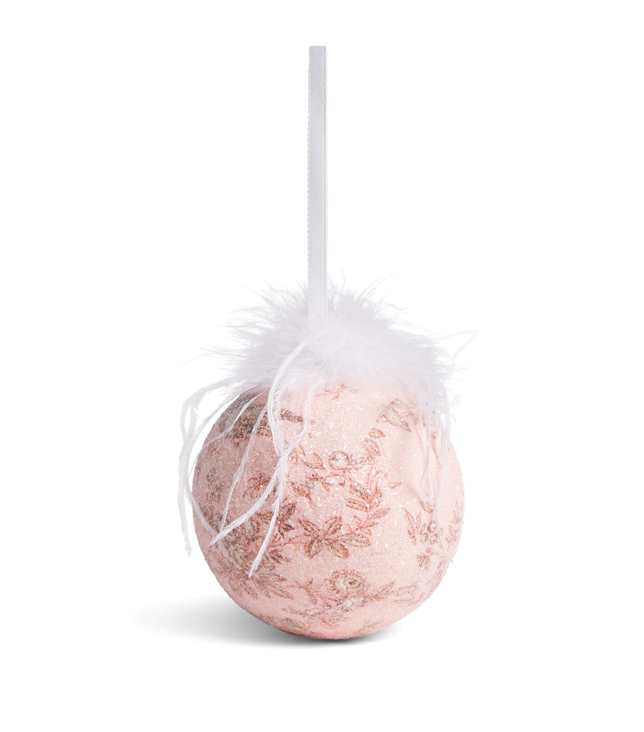 Harrods Glitter Bird Bauble Pink Image 1