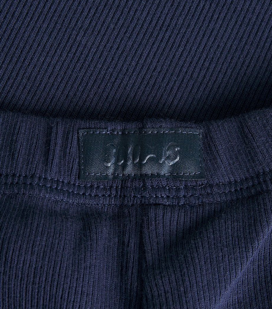 Skims Womens Stretch-Cotton Rib Shorts Navy Image 6
