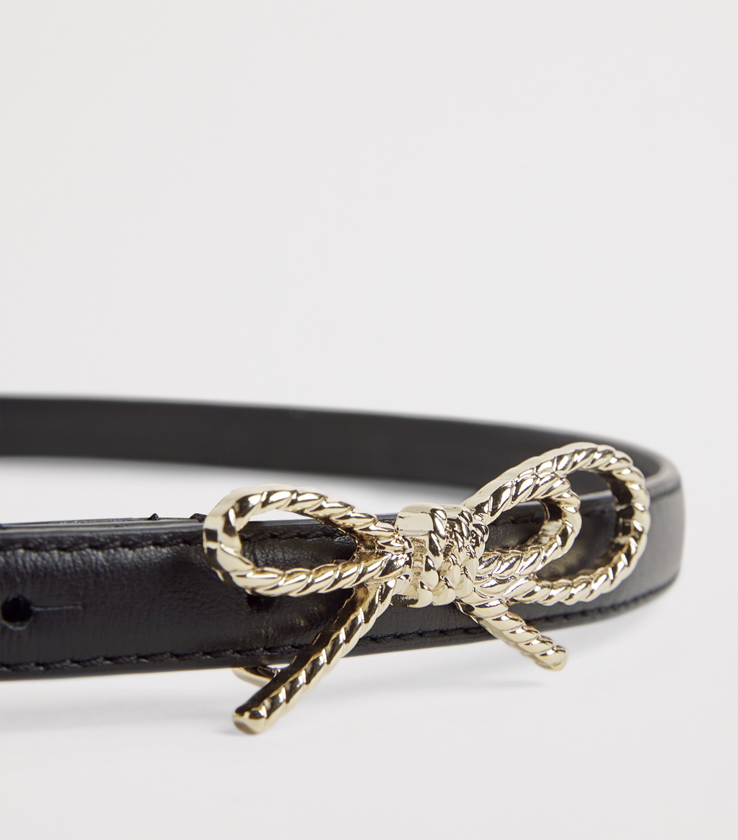 Claudie Pierlot Leather Knot Belt Black Image 5