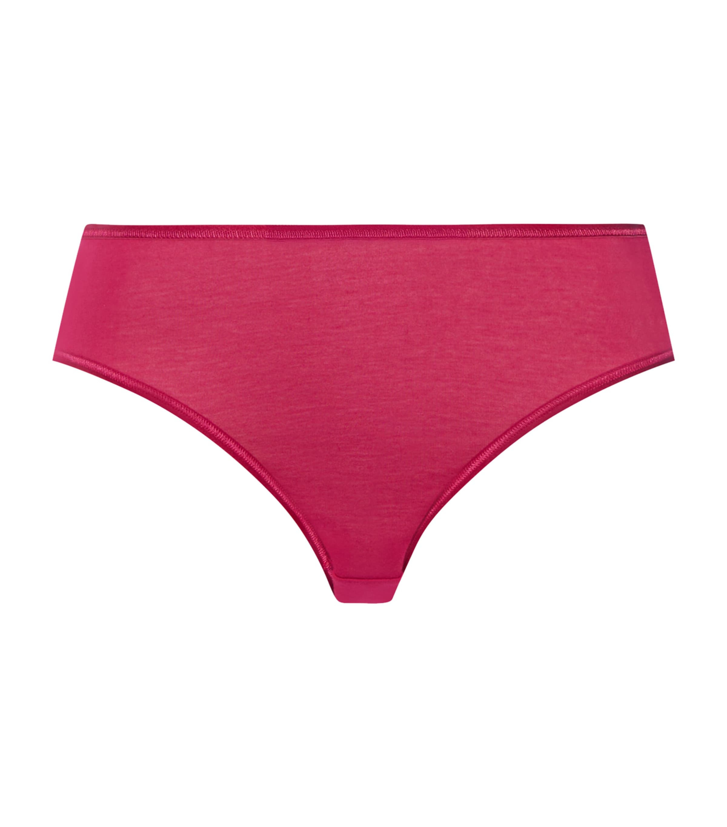 Cotton Seamless Midi Briefs LIGHT SANGRIA Image 1