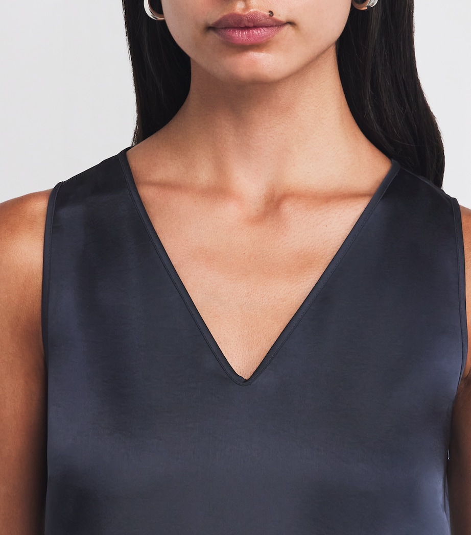 Satin Maxi Dress NAVY Image 5