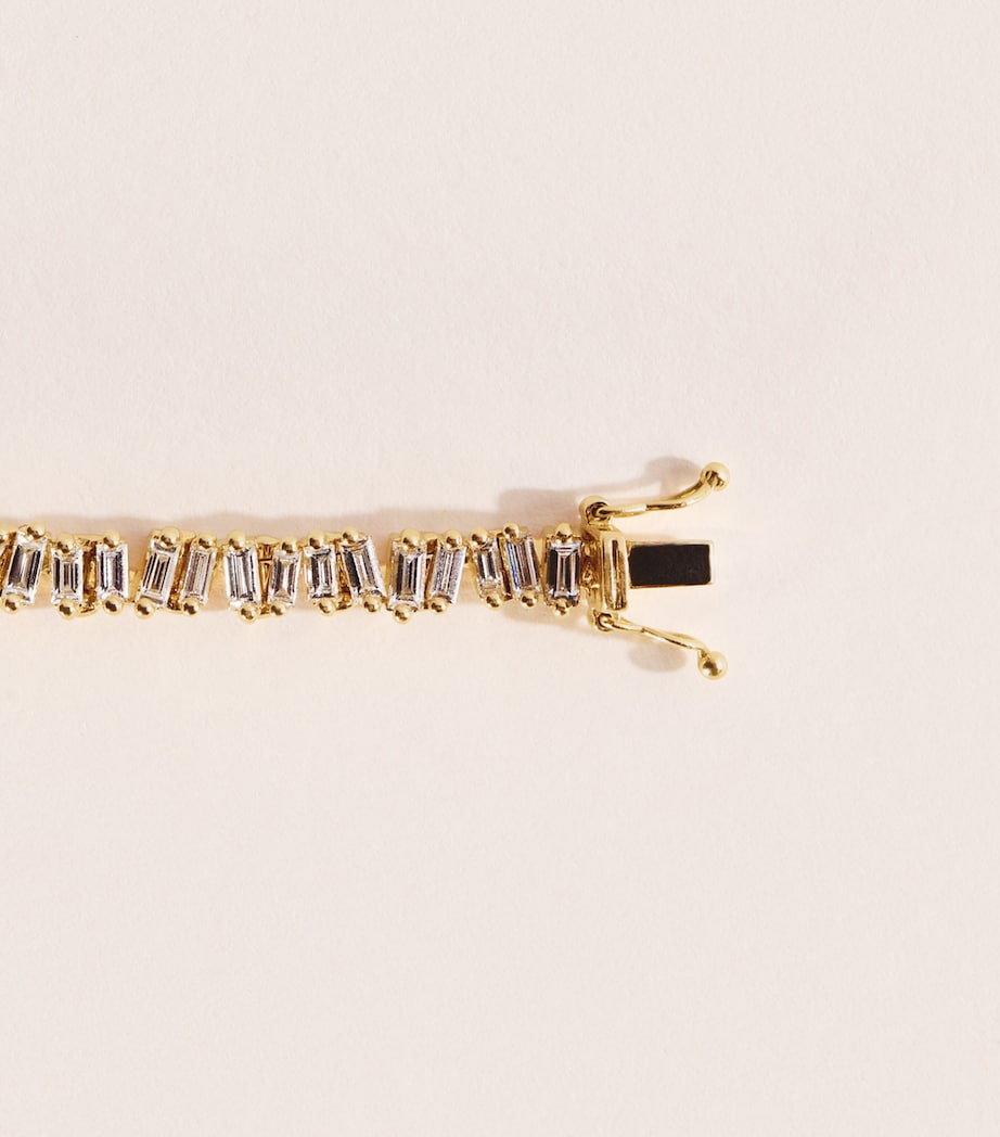 Suzanne Kalan Yellow Gold and Diamond Classic Tennis Bracelet Yg/wd Image 5