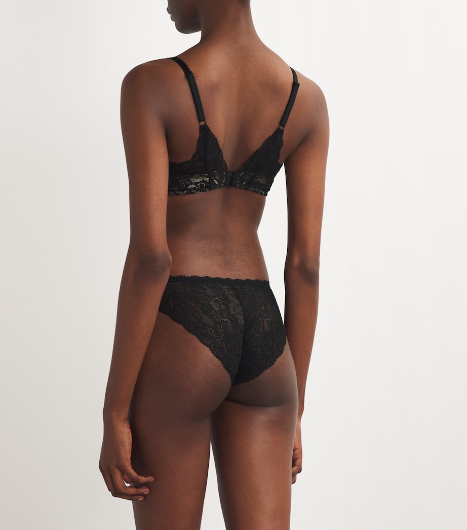 Lace Rosessence Italian Briefs BLACK Image 3