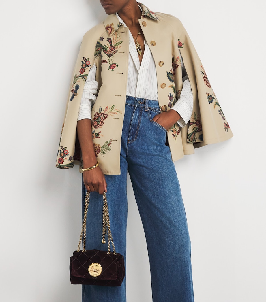 Small Velvet Heritage Shoulder Bag CRAFTY BROWN Image 5