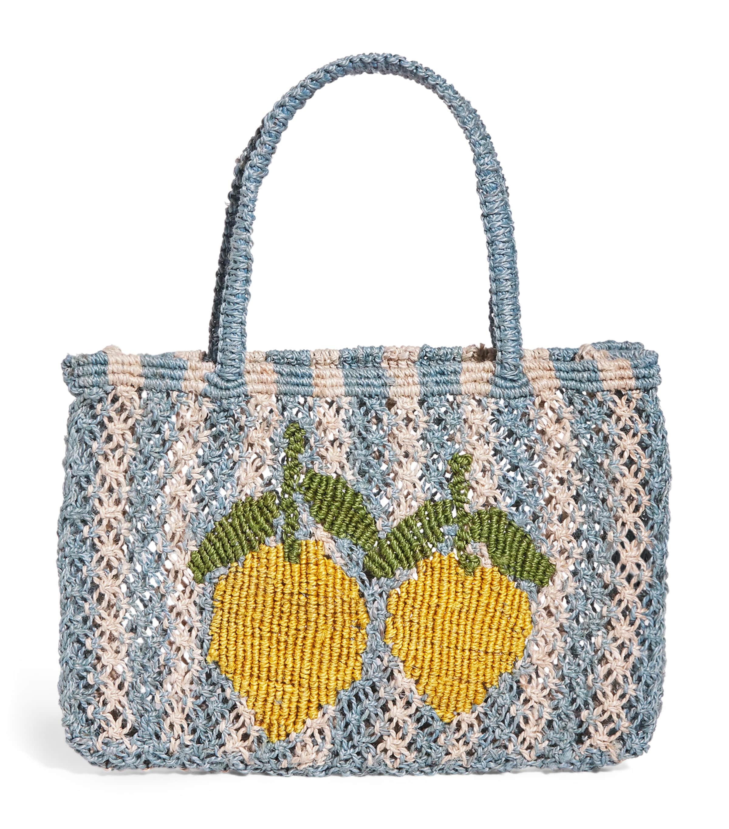 The Jacksons Small Stripe Lemons Tote Bag