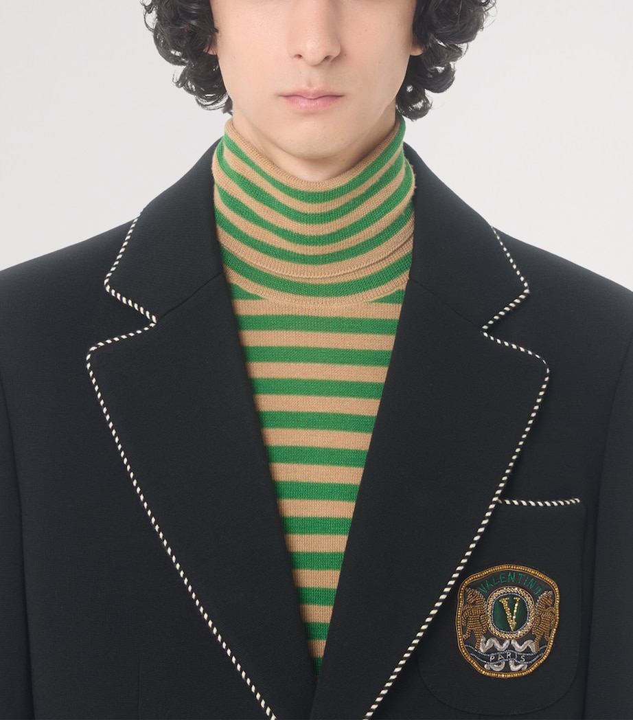 Virgin Wool Crest Blazer 0NO Image 6