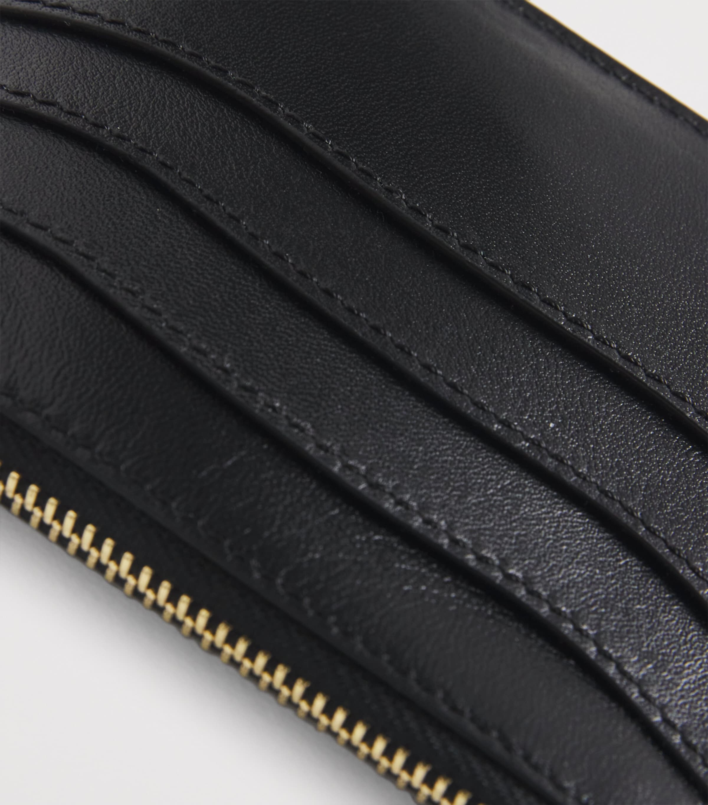 Leather-Suede Card Holder BLACK Image 4