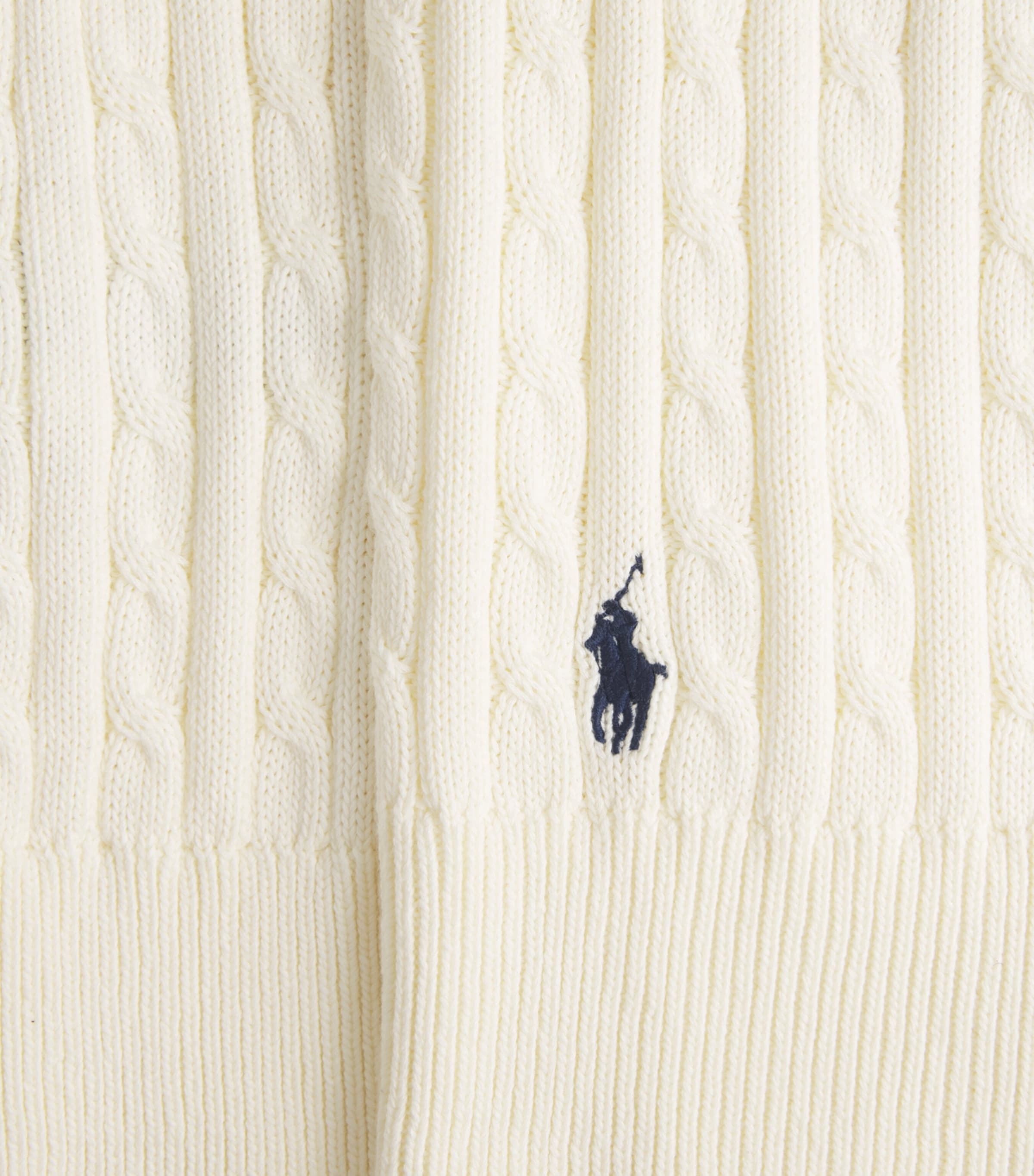 Polo Ralph Lauren Womens Cable-Knit Short-Sleeve Henley Sweater Clubhouse Cream Image 6