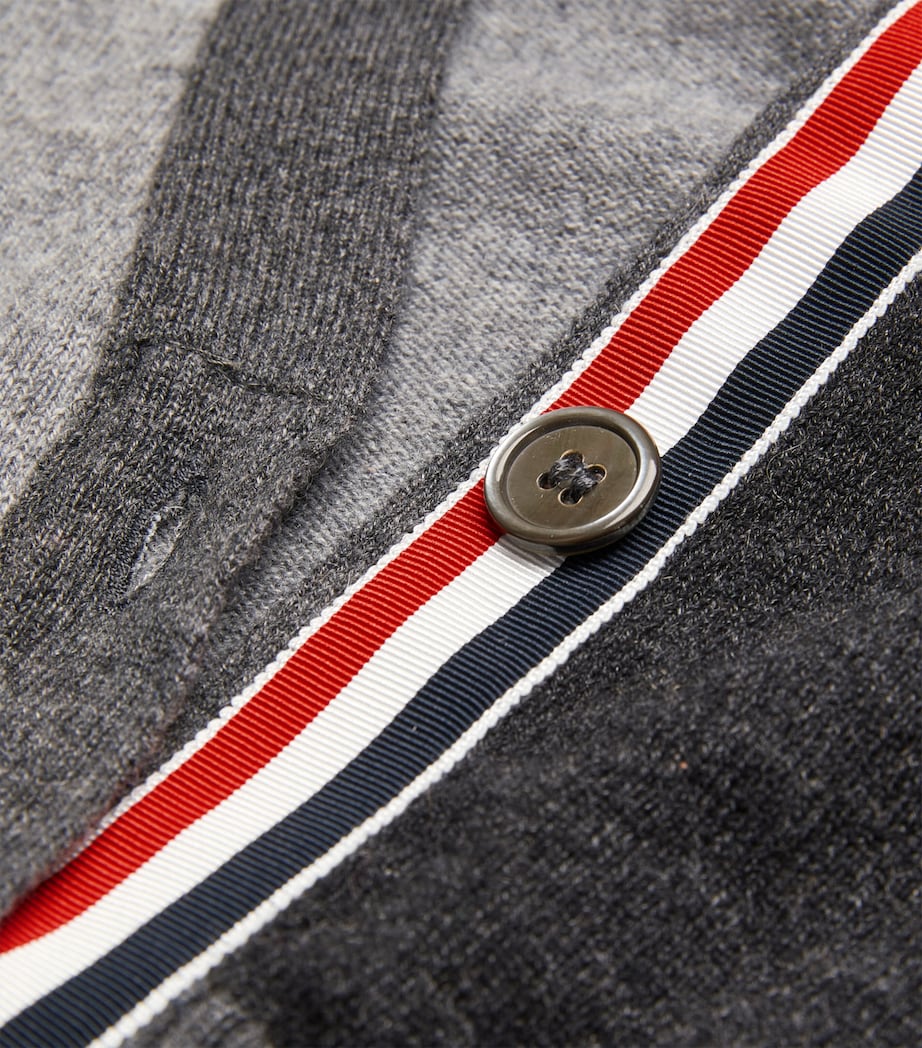 Cashmere 4-Bar Cardigan TONAL GREY Image 5